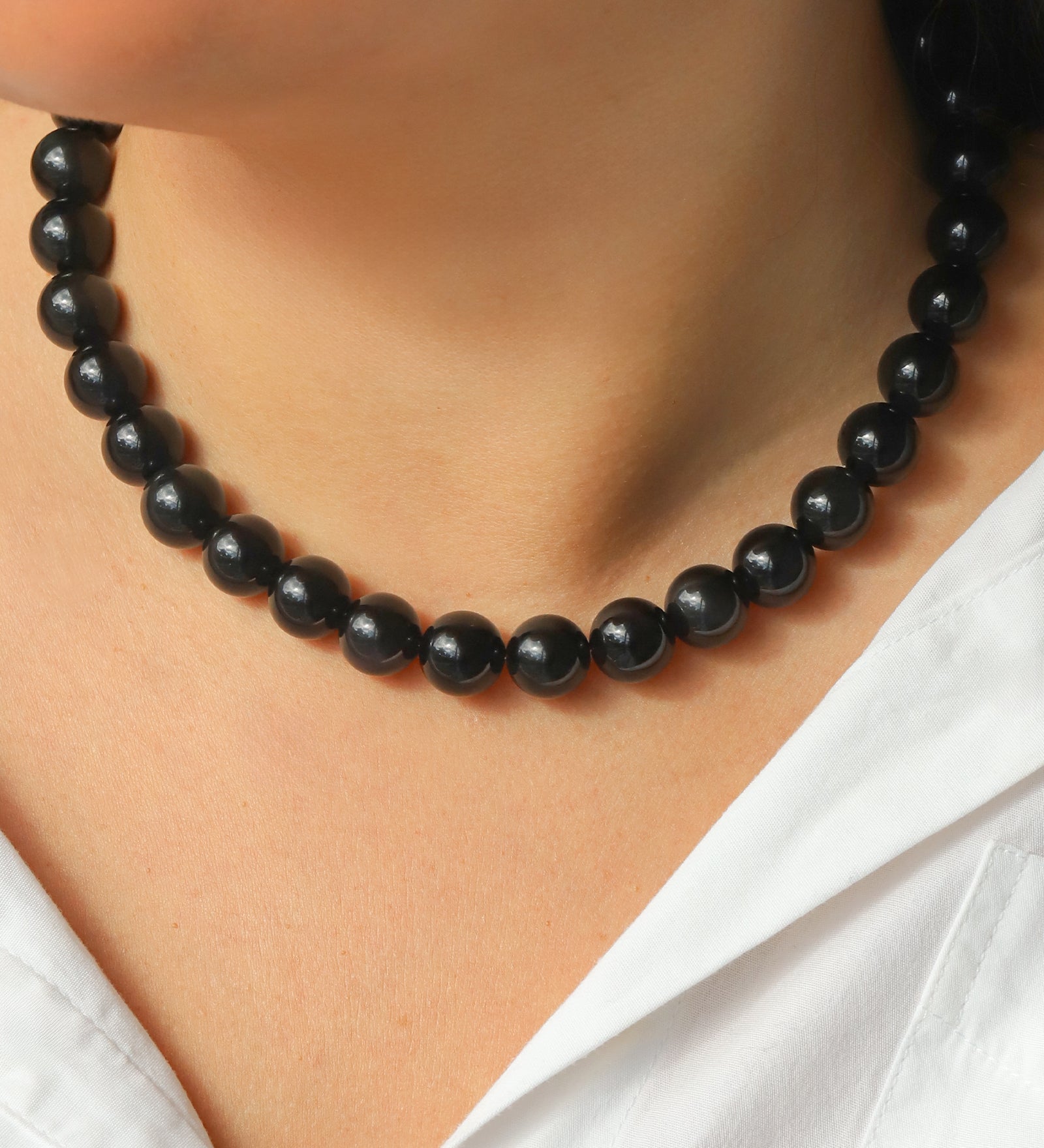 Lunita Luz-Chunky Beaded Necklace | 12mm-Necklaces-Blue Ruby Jewellery-Vancouver Canada