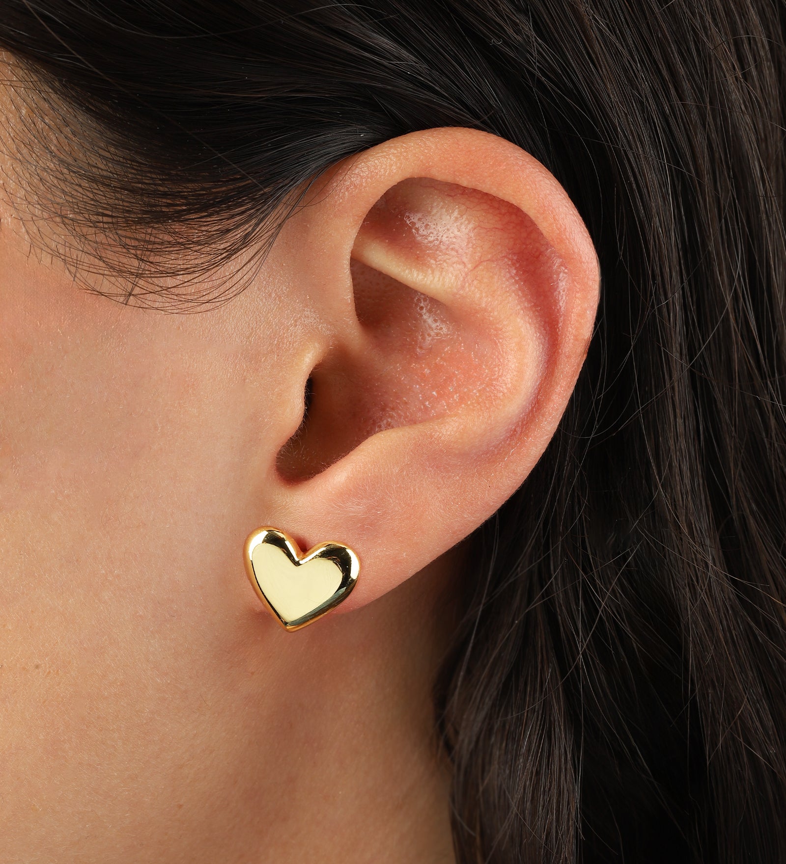 Quiet Icon-Puff Heart Studs-Earrings-Blue Ruby Jewellery-Vancouver Canada