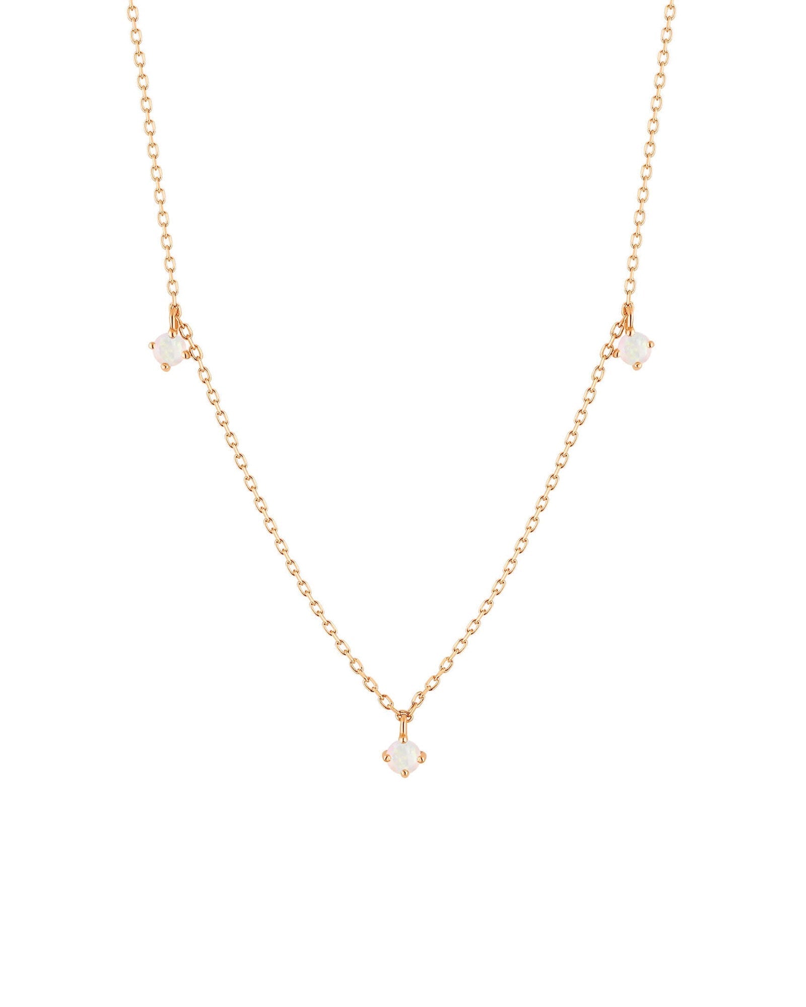 Quiet Icon 3 Opal Drop Necklace Blue Ruby Jewellery