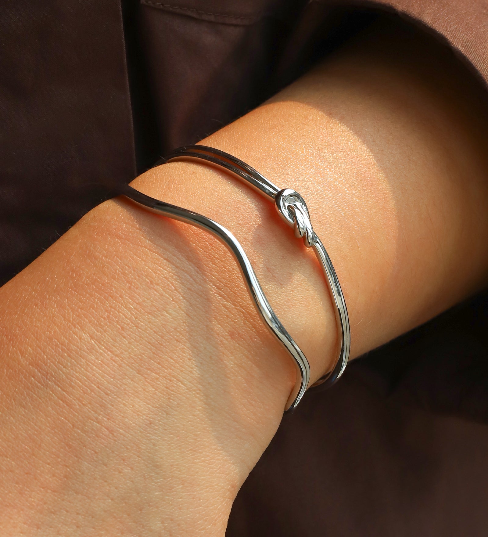 Quiet Icon-Wave Cuff-Bracelets-Blue Ruby Jewellery-Vancouver Canada