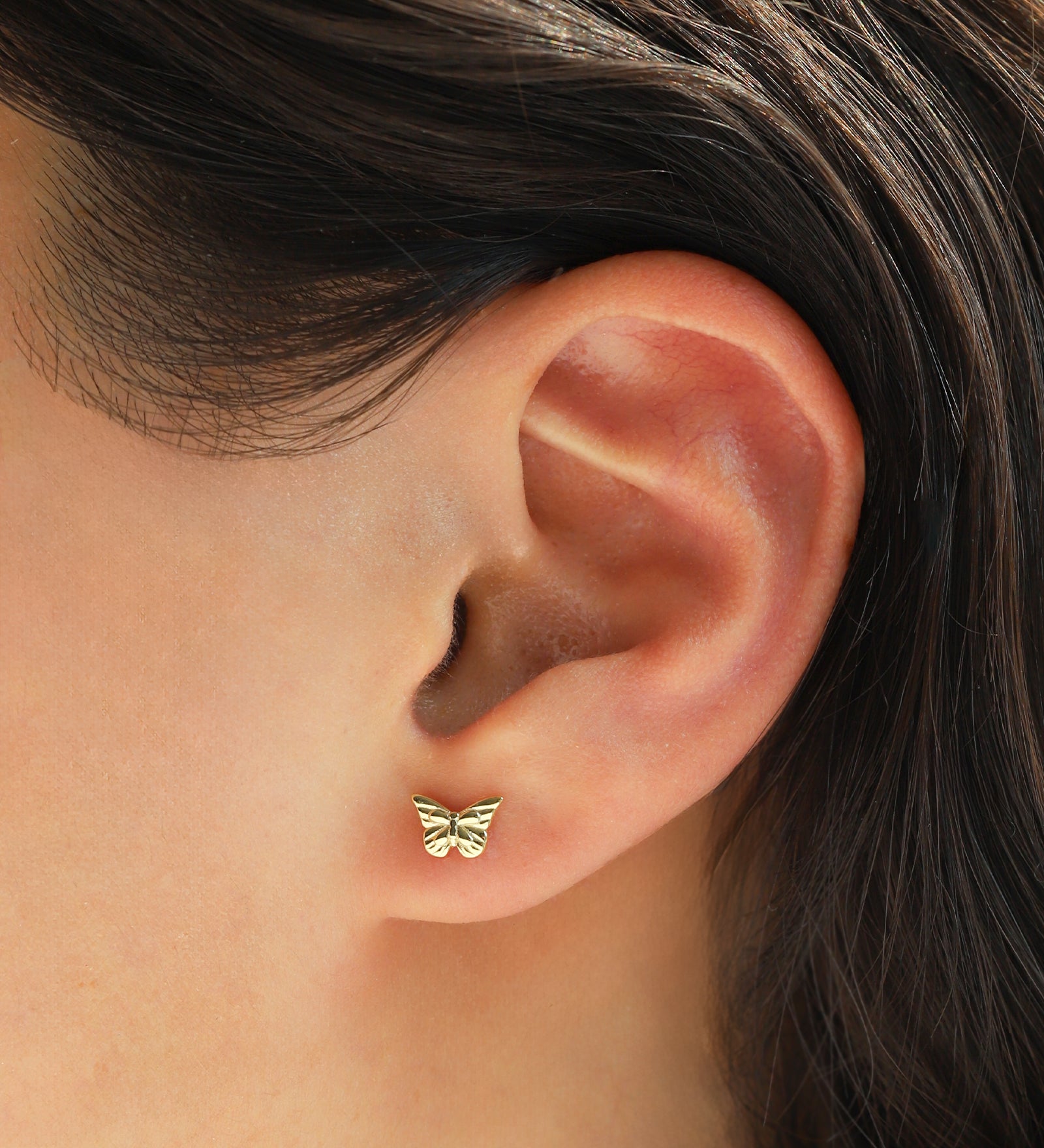 Quiet Icon-Classic Butterfly Stud-Earrings-Blue Ruby Jewellery-Vancouver Canada