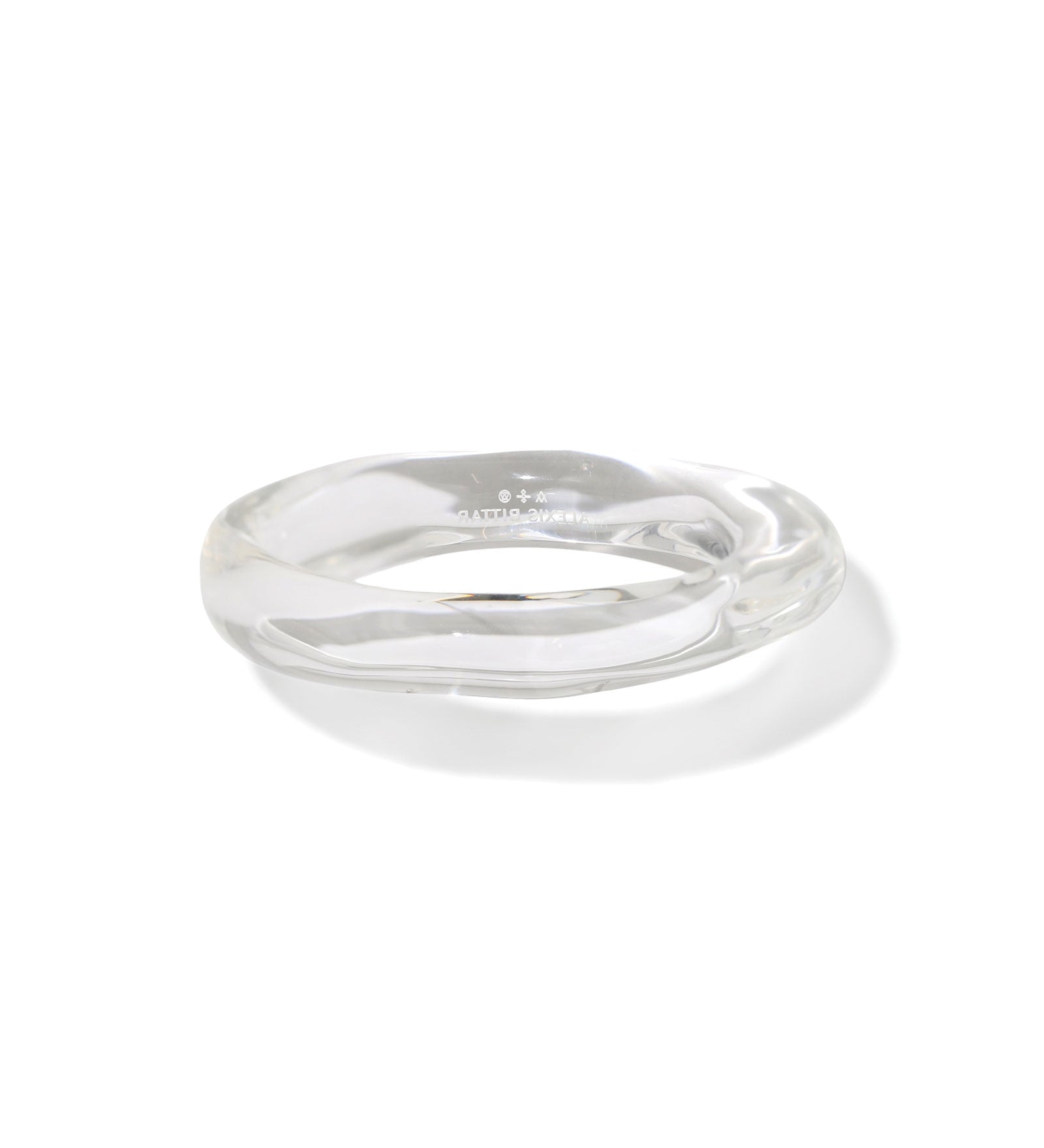 Alexis Bittar-Small Liquid Lucite Bangle-Bracelets-Clear Lucite-Blue Ruby Jewellery-Vancouver Canada