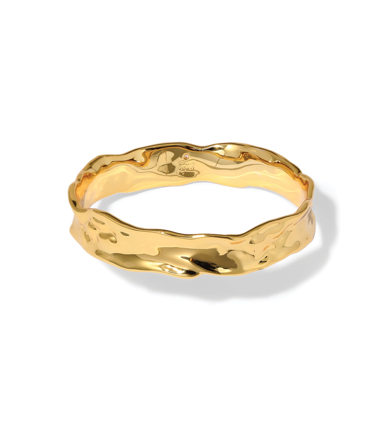 Brut Strap Bangle Bracelet 14k Gold Plated