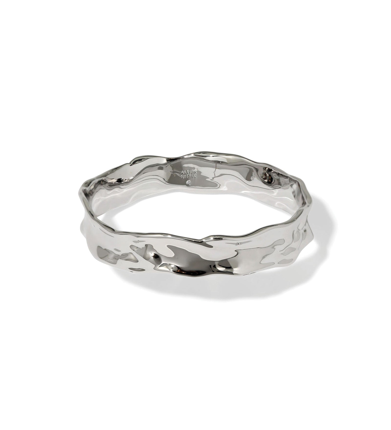 Brut Strap Bangle Bracelet Rhodium Tone Plated