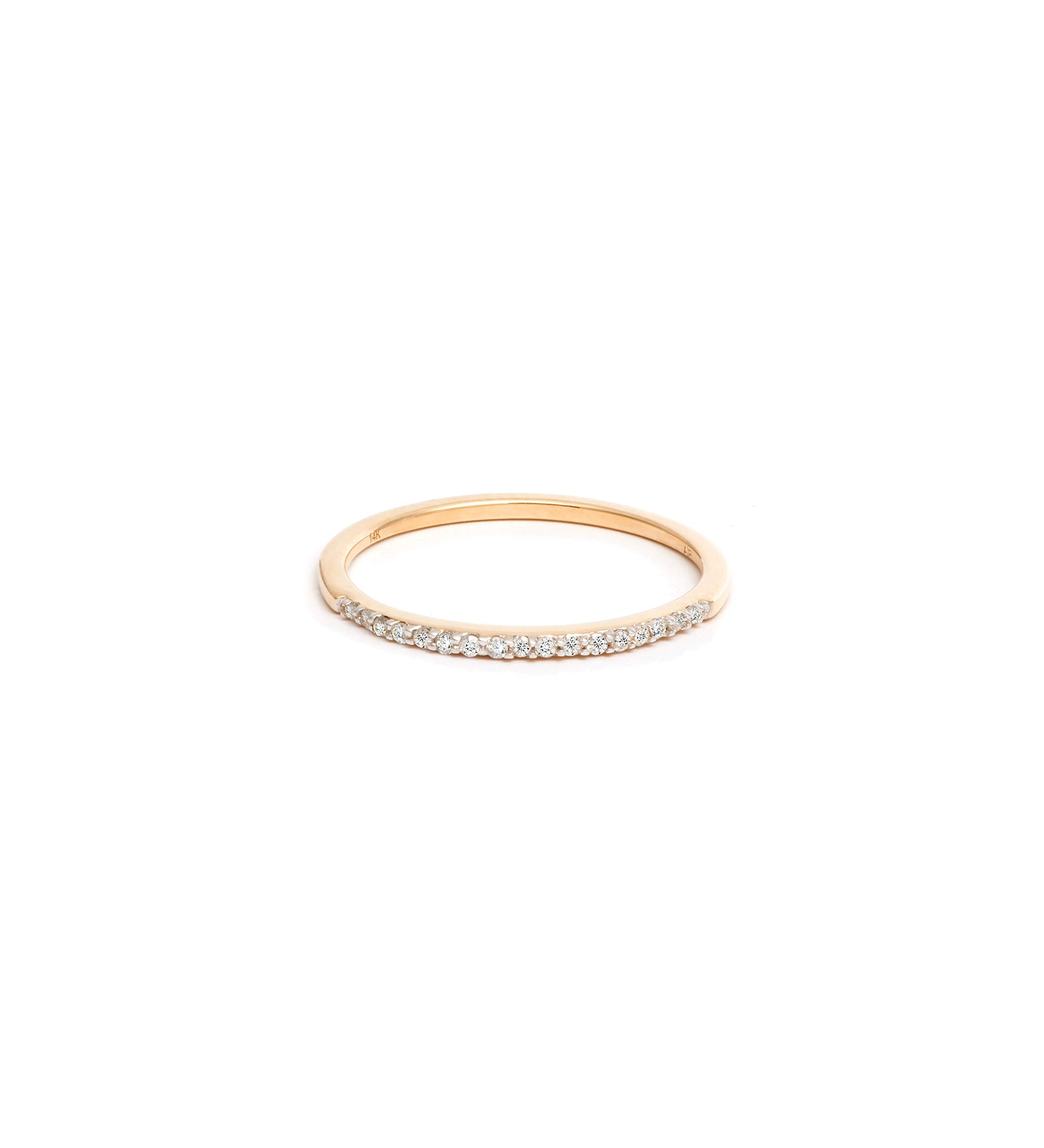 Pavé Band Ring 14k Yellow Gold, Diamond / 5