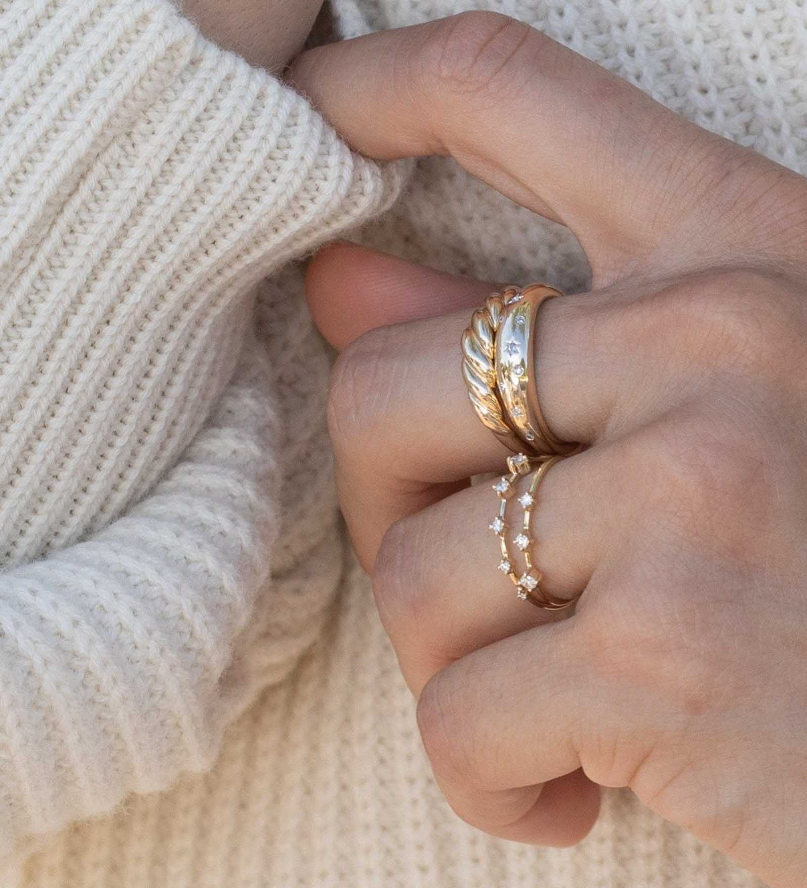 Lasso Tapered Dome Ring 14k Yellow Gold / 6