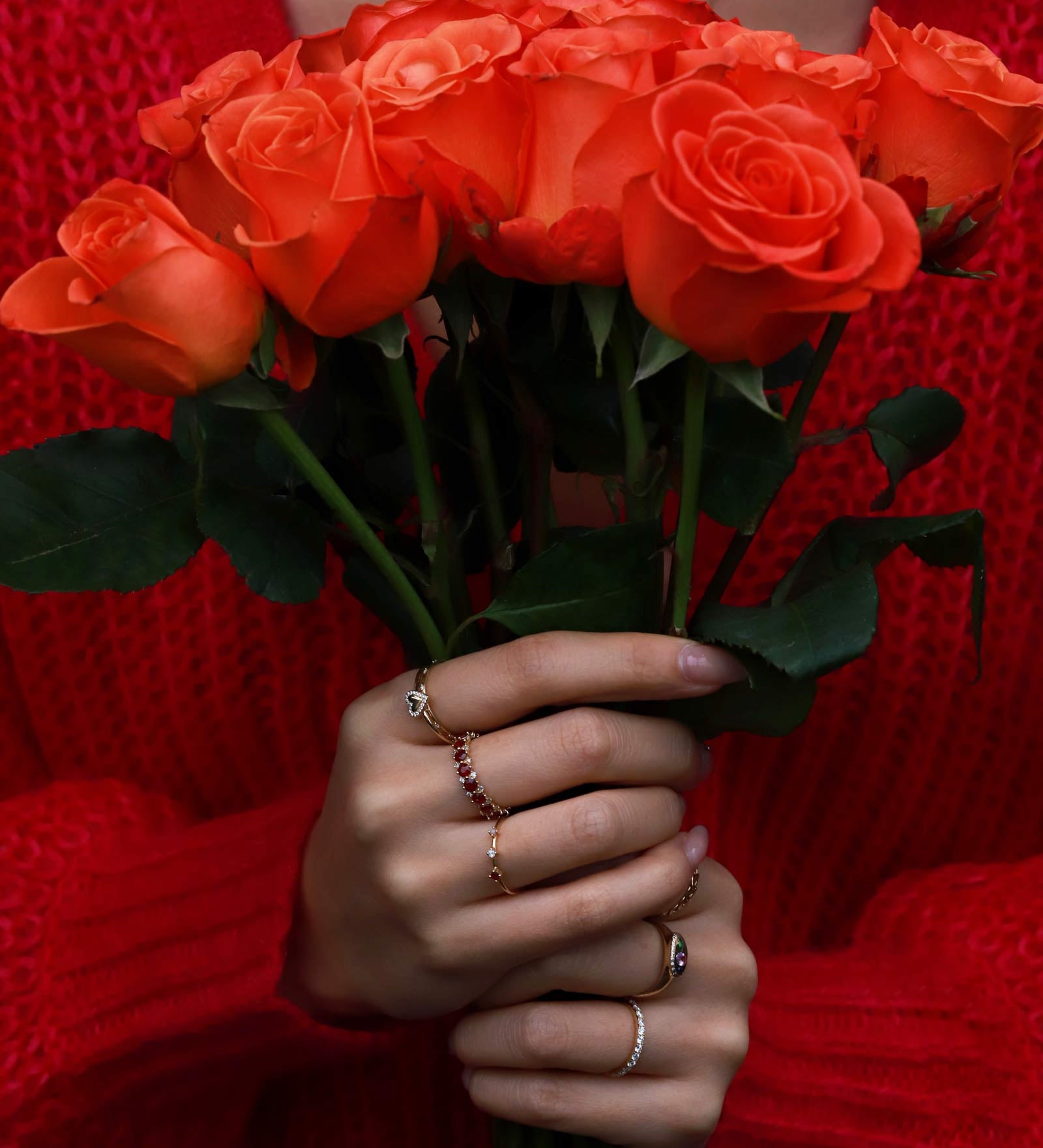 Adina Reyter-Diamond Stone Eternity Ring-Rings-Blue Ruby Jewellery-Vancouver Canada