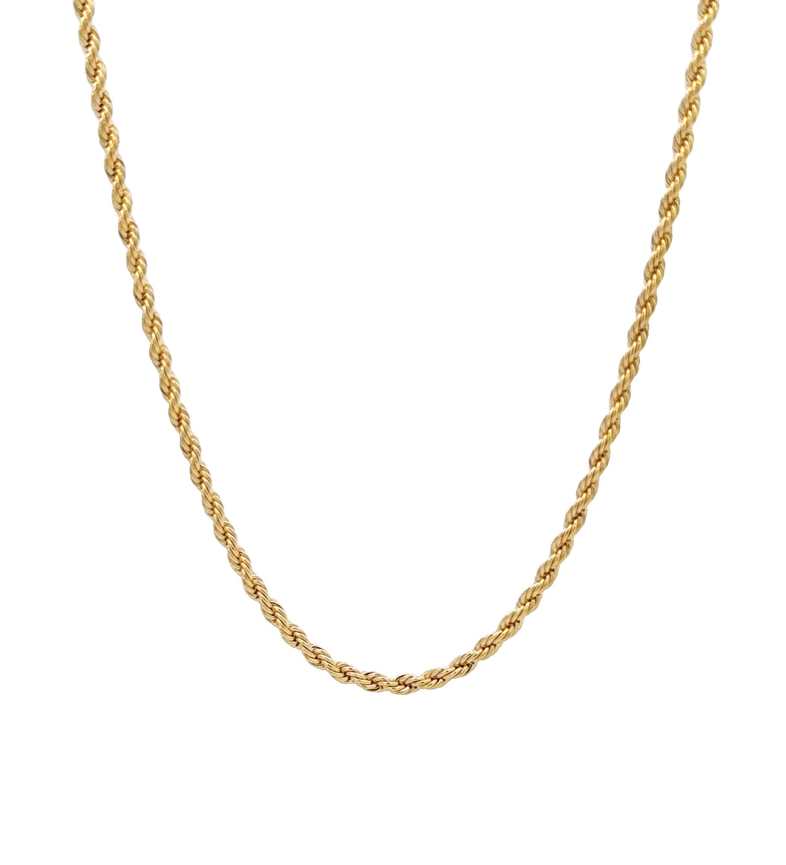 Baseline-Rope Chain | 2mm-Necklaces-18k Gold Plated-14"-Blue Ruby Jewellery-Vancouver Canada