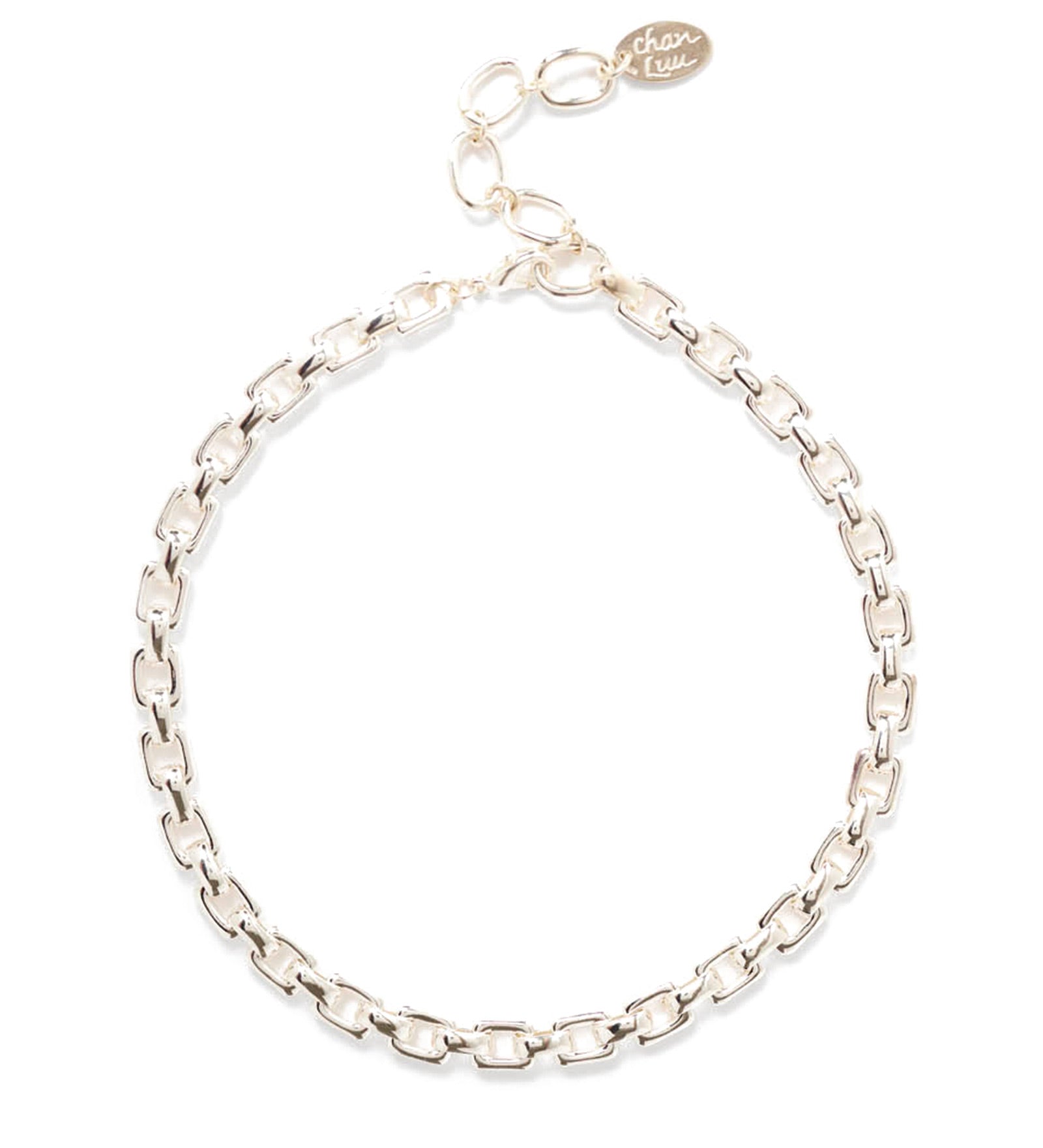 Ellis Chain Link Necklace Silver Plated