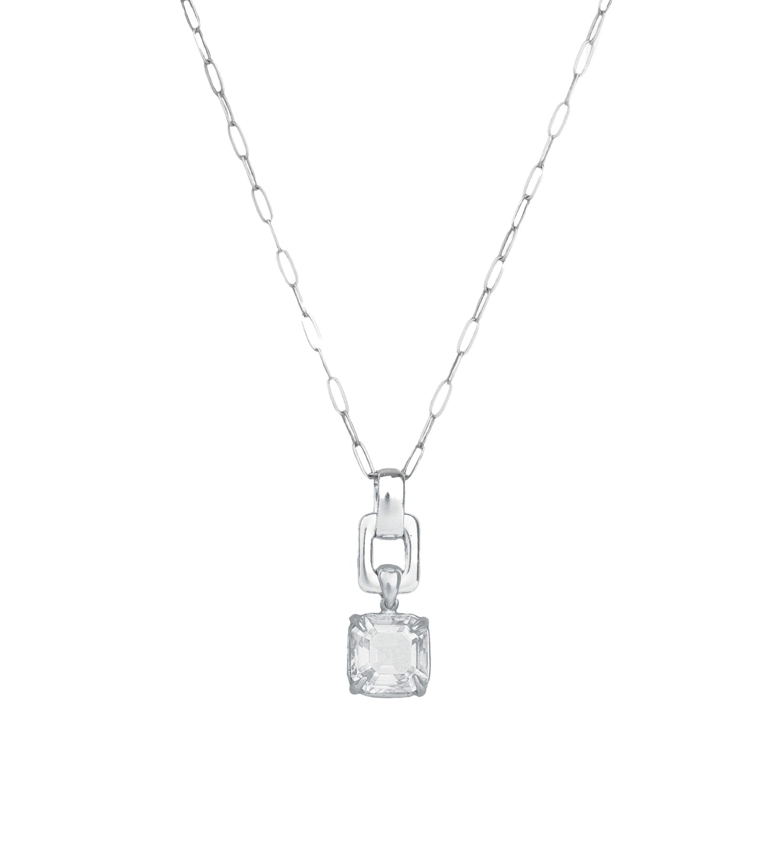 Chan Luu-Ellis Necklace-Necklaces-Silver Plated, Crystal-Blue Ruby Jewellery-Vancouver Canada