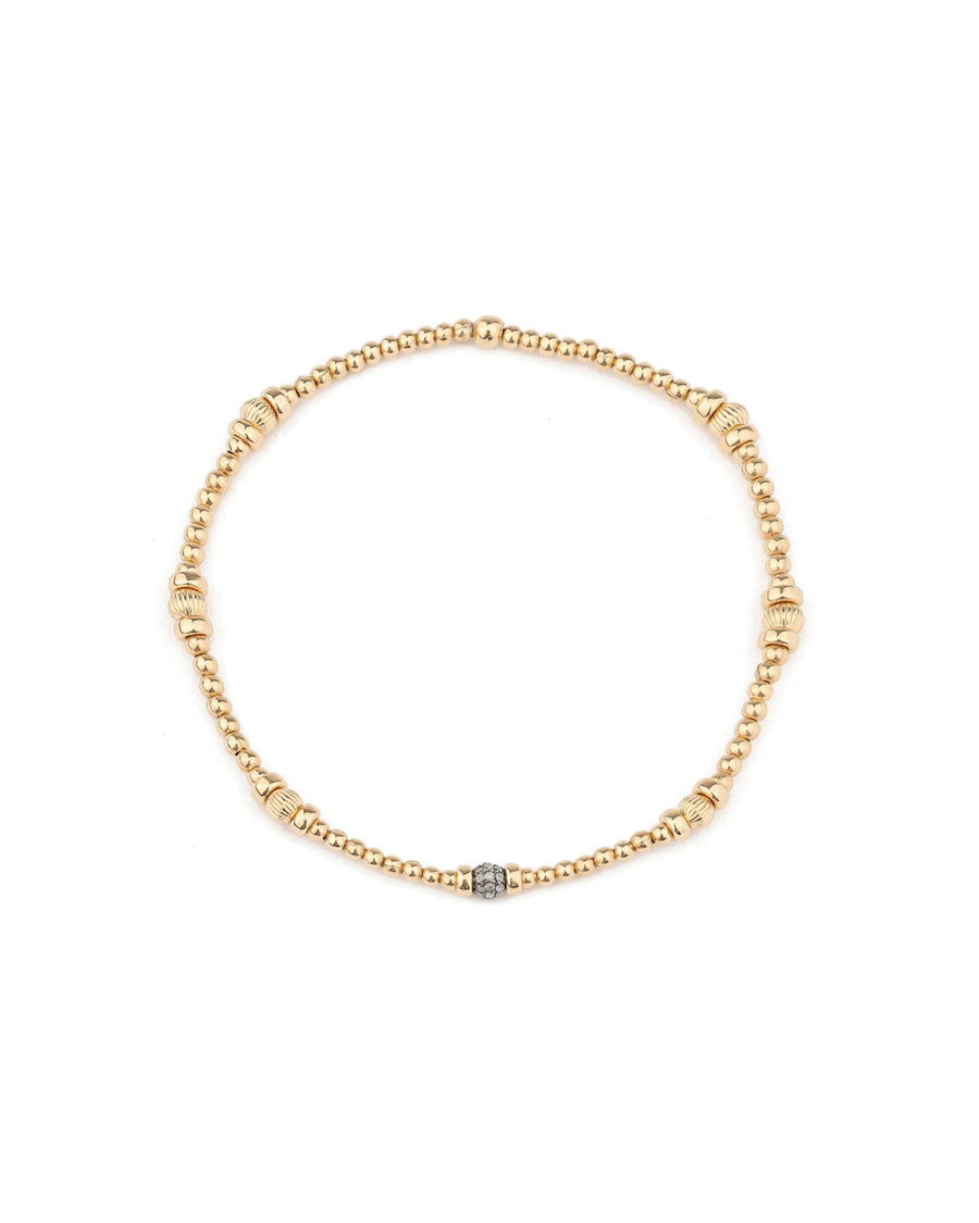 Cause We Care-Mix Beaded Diamond Ball Bracelet | 2mm-Bracelets-14k Gold Filled, Oxidized Sterling Silver-Blue Ruby Jewellery-Vancouver Canada