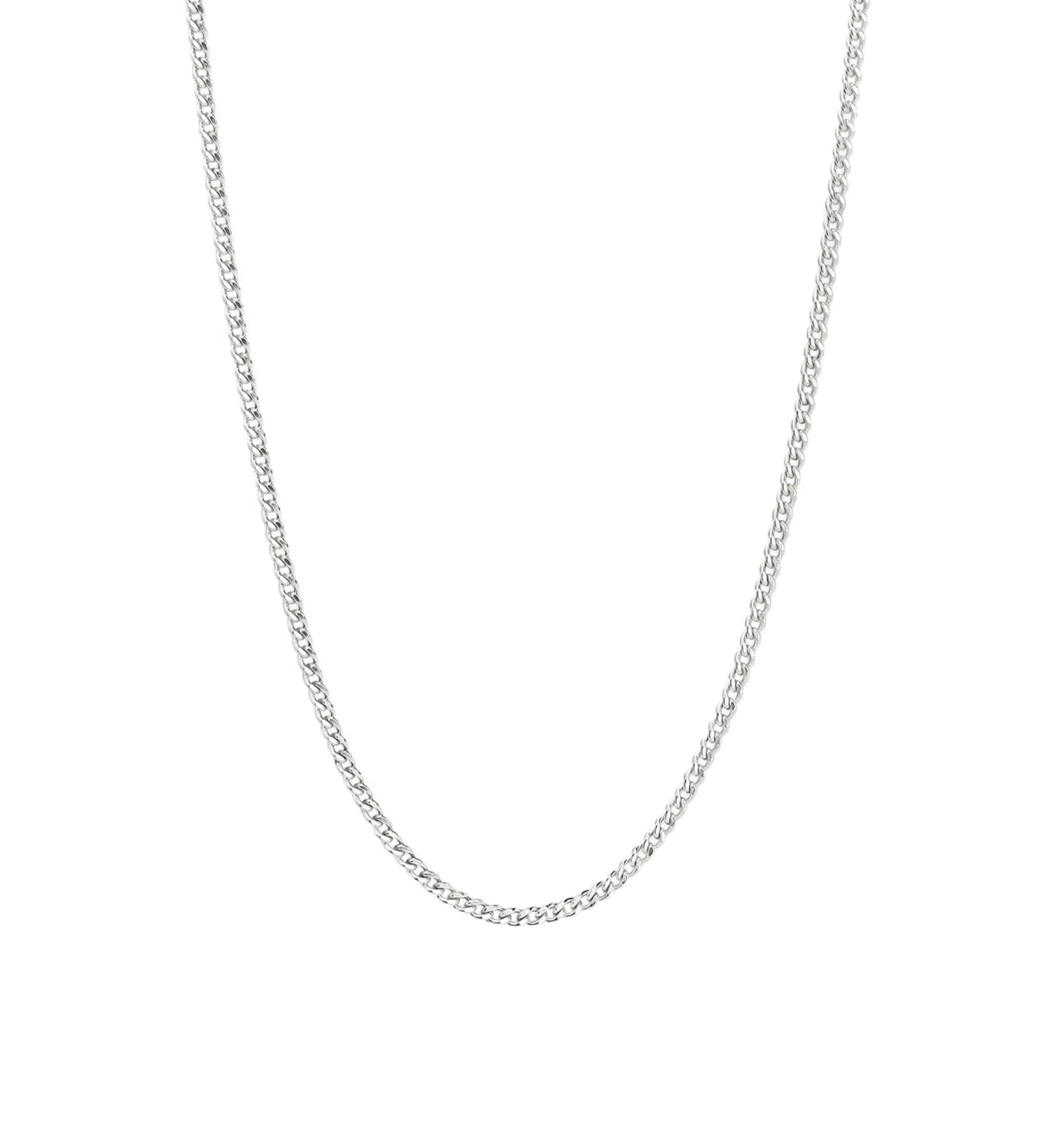 Curb Chain Necklace | 1.8mm Sterling Silver / 18" - 20"