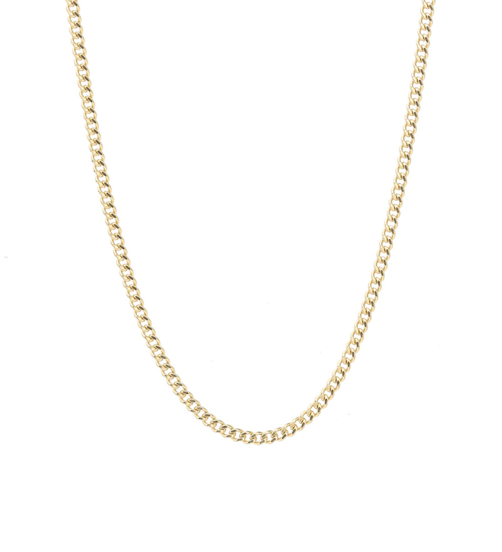 Curb Chain Necklace | 2.3mm 14k Gold Filled / 18" - 20"