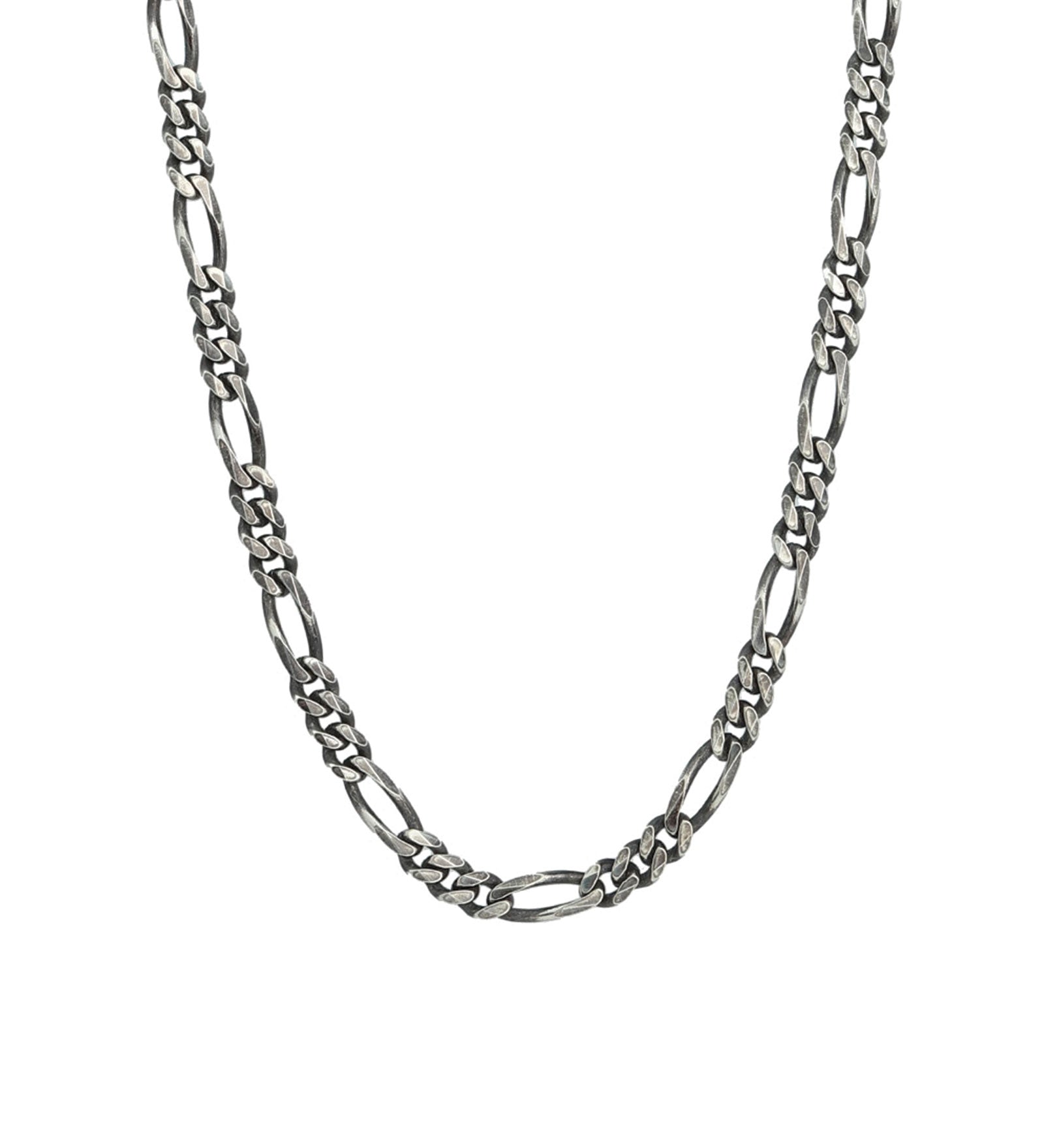 Figaro Chain Necklace | 4.3mm Oxidized Sterling Silver / 18" - 20"