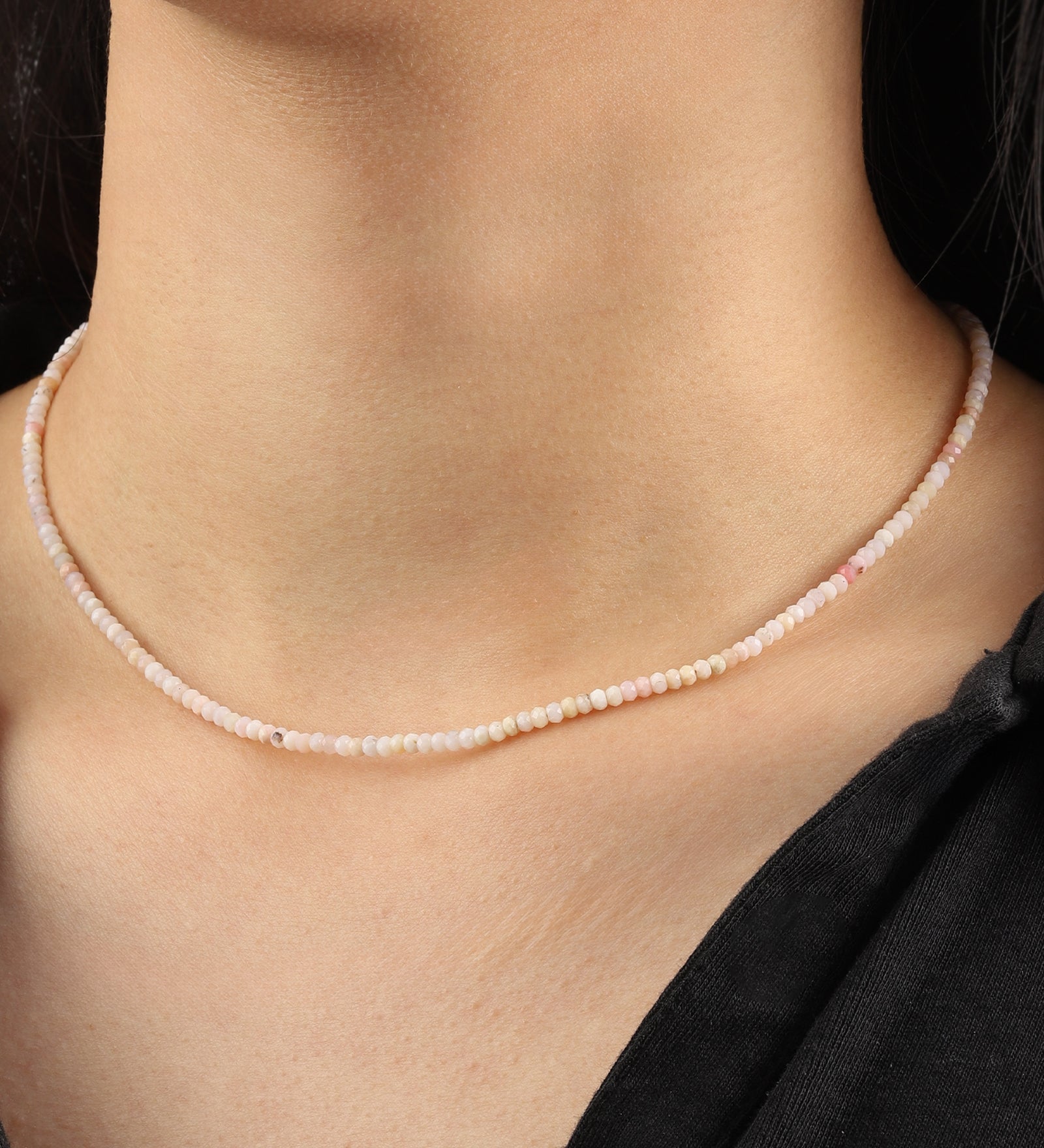 Gem Jar-Pink Opal Beaded Necklace-Necklaces-Blue Ruby Jewellery-Vancouver Canada