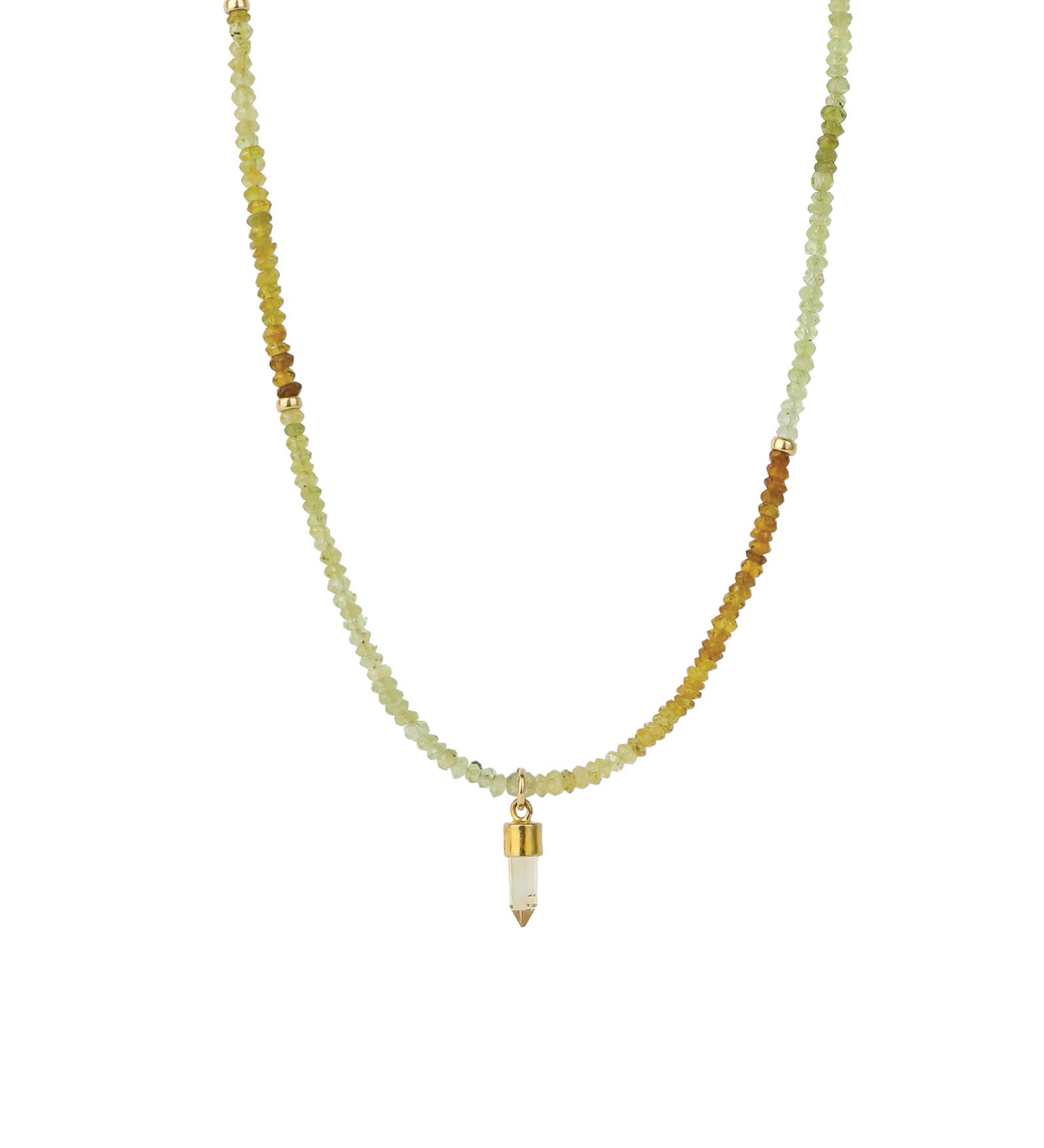 Gem Jar-Shaded Garnet Stone Bullet Charm Necklace | 3mm-Necklaces-14k Gold Filled, 14k Gold Vermeil, Garnet-Blue Ruby Jewellery-Vancouver Canada