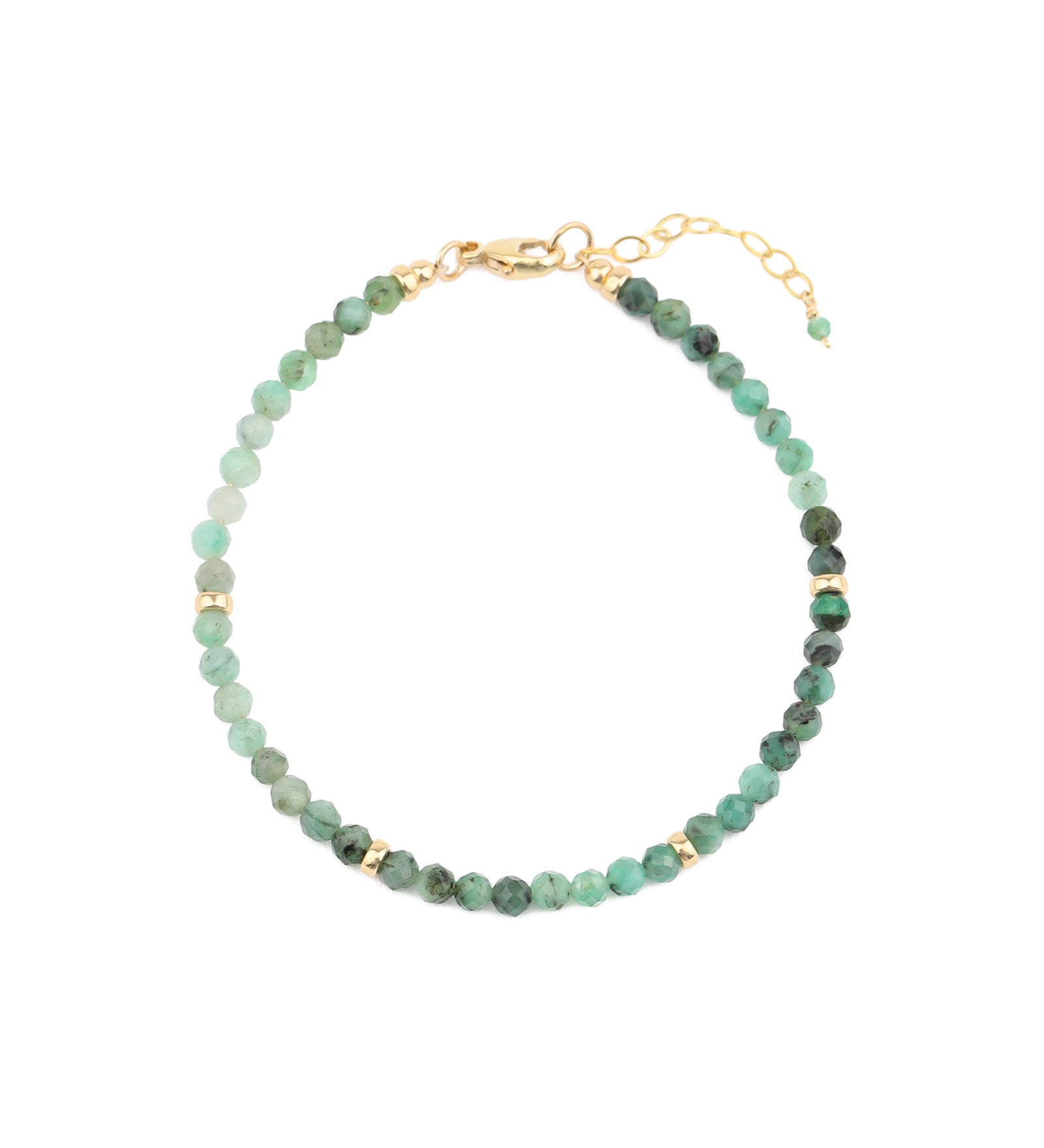 Gem Jar-Emerald Nugget Bracelet-Bracelets-14k Gold Filled, Emerald-Blue Ruby Jewellery-Vancouver Canada