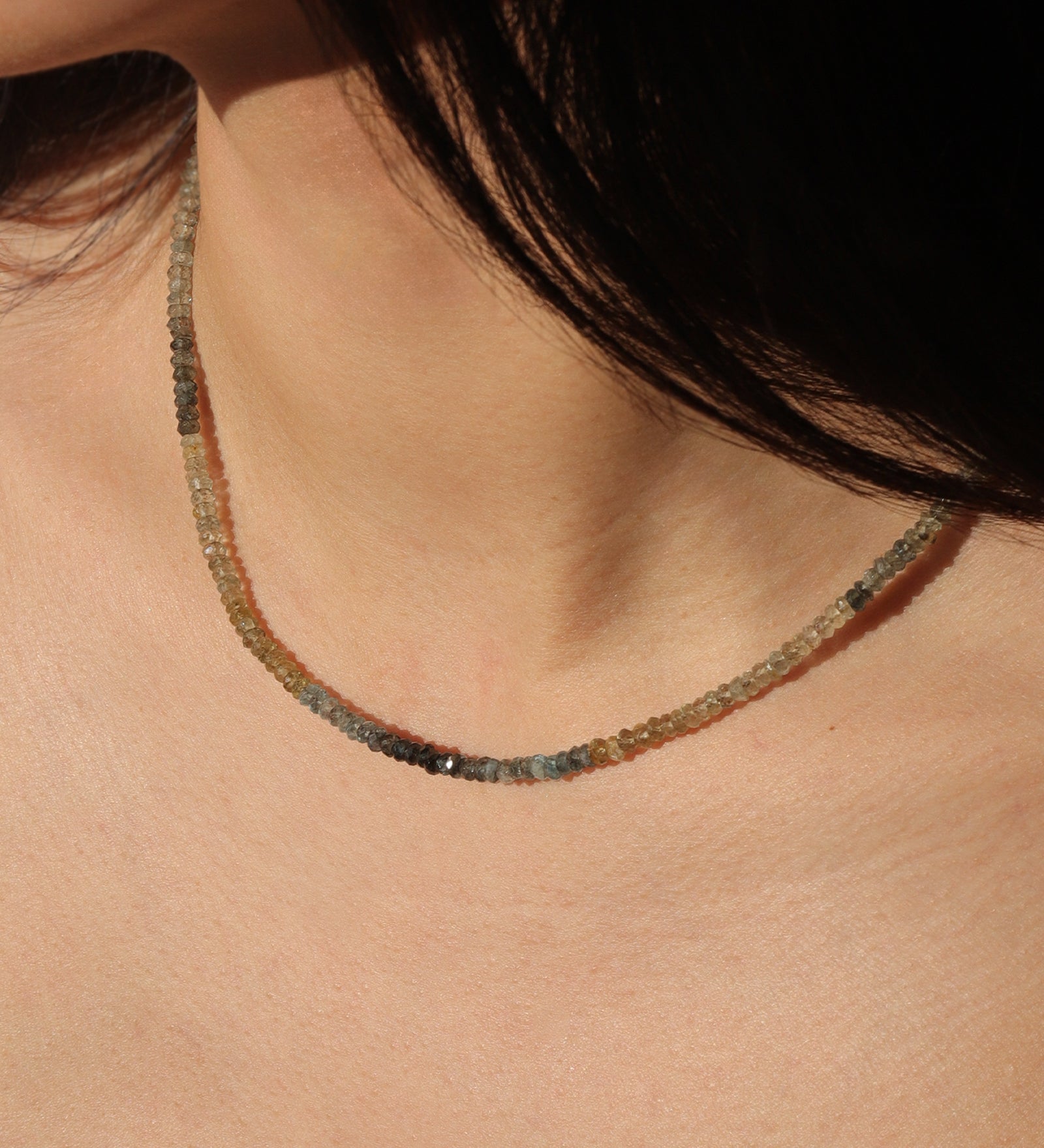 Gem Jar-Moss Aquamarine Necklace | 4mm-Necklaces-Blue Ruby Jewellery-Vancouver Canada