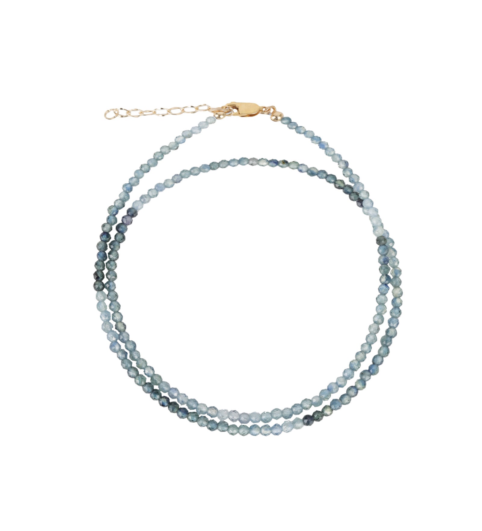 Blue Sapphire  Wrap Bracelet 14k Gold Filled, Light Blue Sapphire