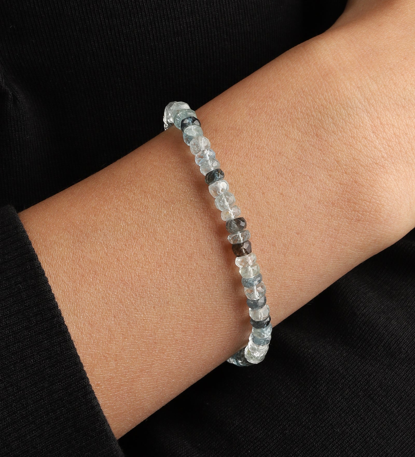 Moss Aquamarine Bracelet | 5mm 14k Gold Filled, Moss Aquamarine