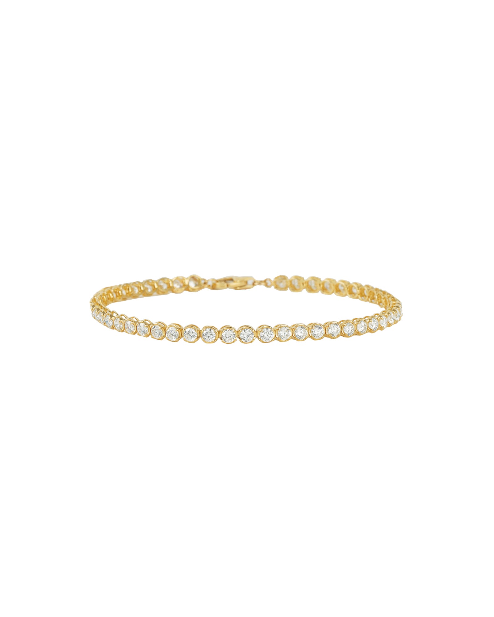 Goldhive Diamond Tennis Bracelet Large 14k Yellow Gold, Diamond