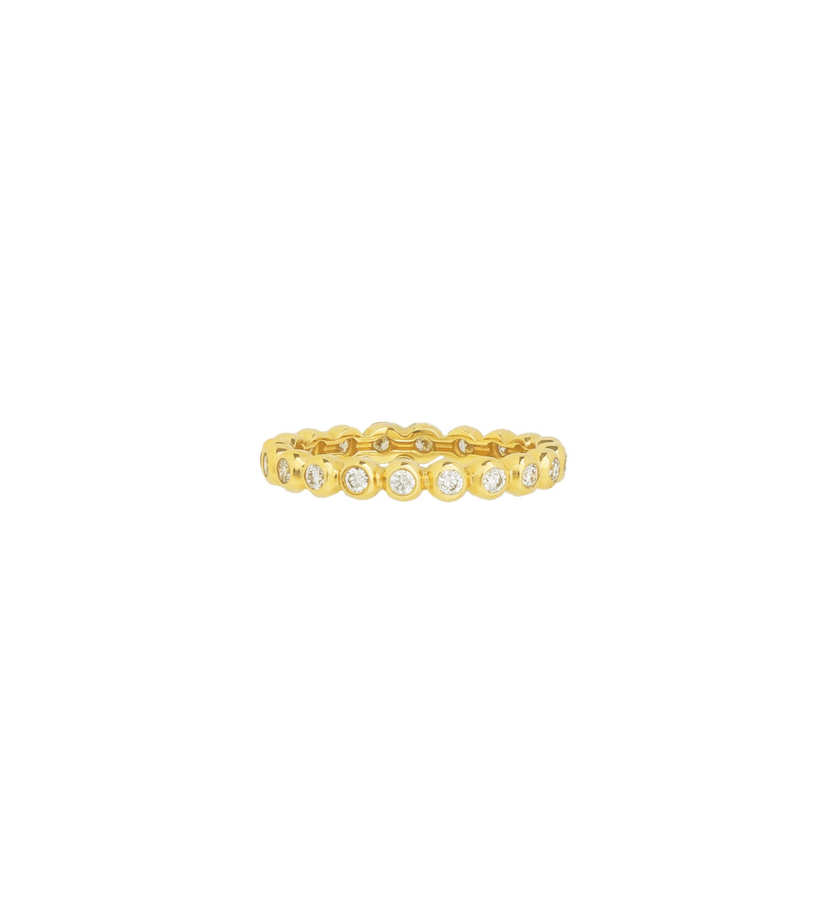 Goldhive-Bezel Diamond Eternity Ring-Rings-Blue Ruby Jewellery-Vancouver Canada