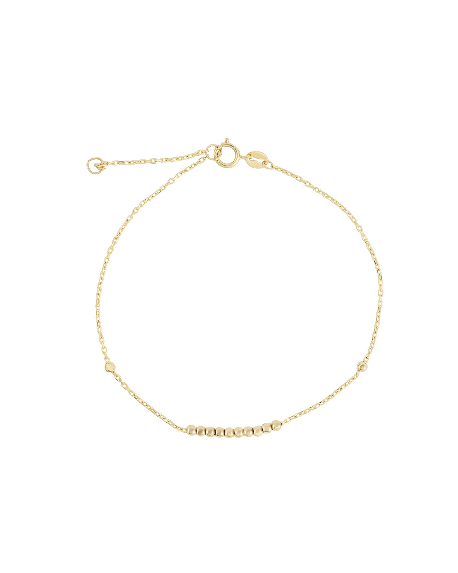 Ball Row Chain Bracelet 10k Yellow Gold