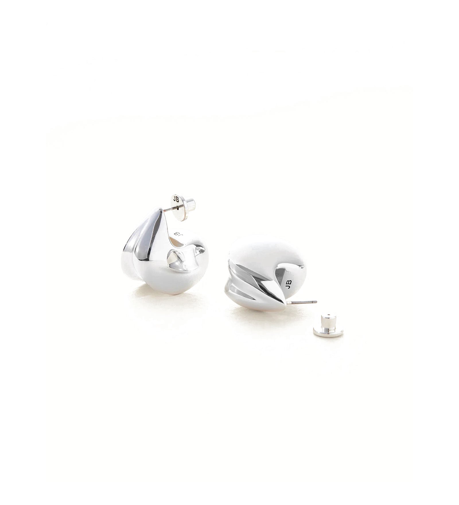 Jenny Bird-Nouveaux Puff Earrings-Earrings-Silver Plated-Blue Ruby Jewellery-Vancouver Canada