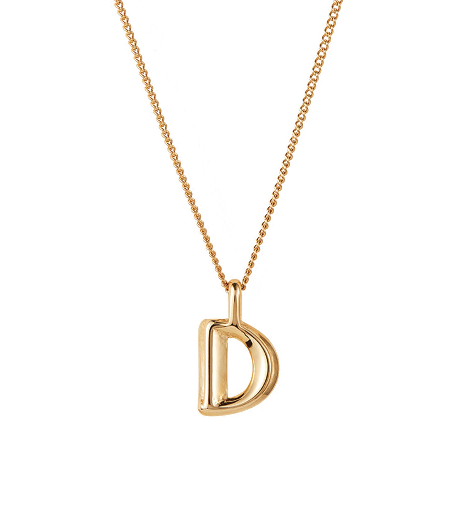 Jenny Bird-Monogram Necklace-Necklaces-14k Gold Plated-D-Blue Ruby Jewellery-Vancouver Canada