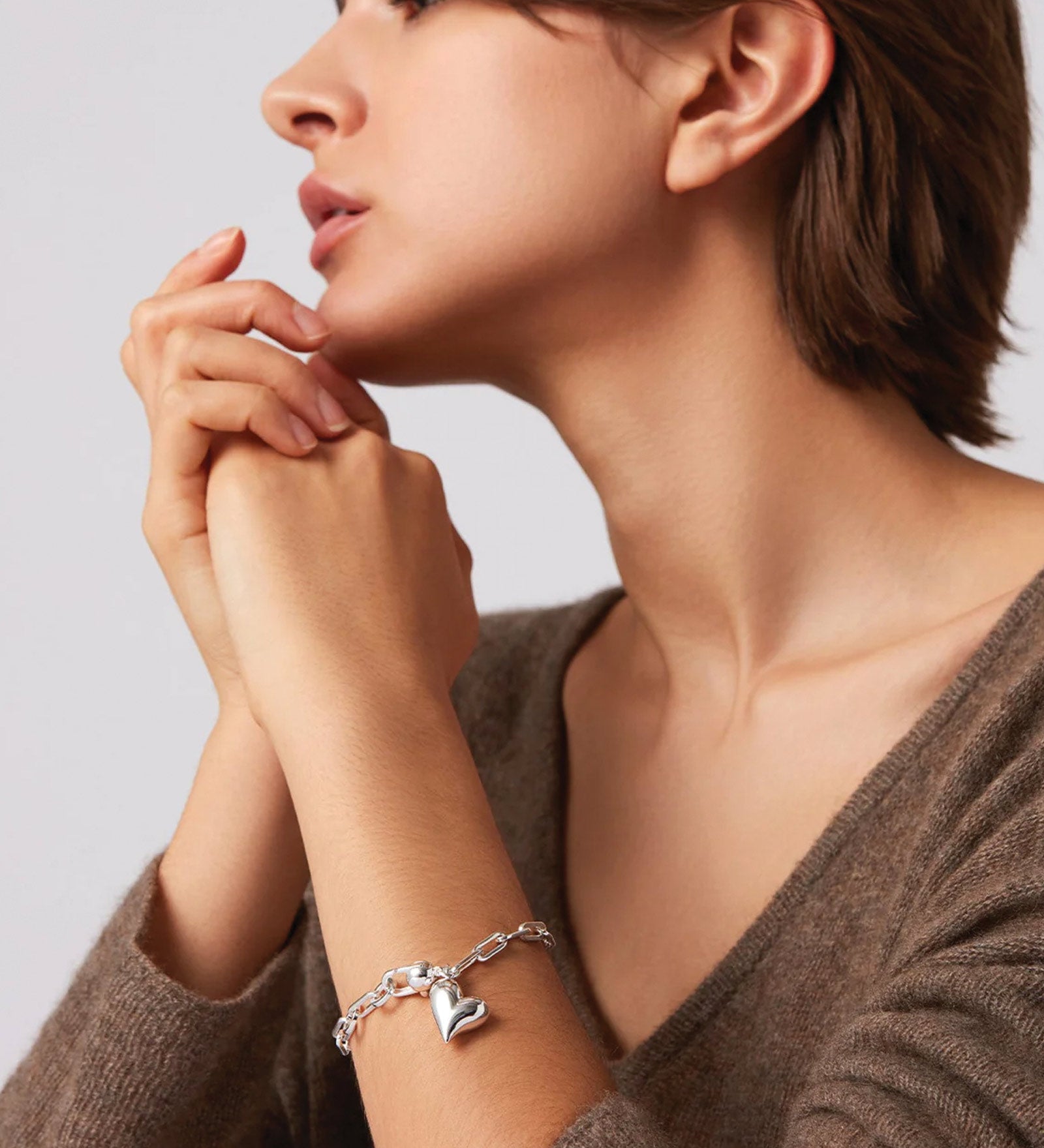 Jenny Bird-Puffy Heart Bracelet-Bracelets-Blue Ruby Jewellery-Vancouver Canada