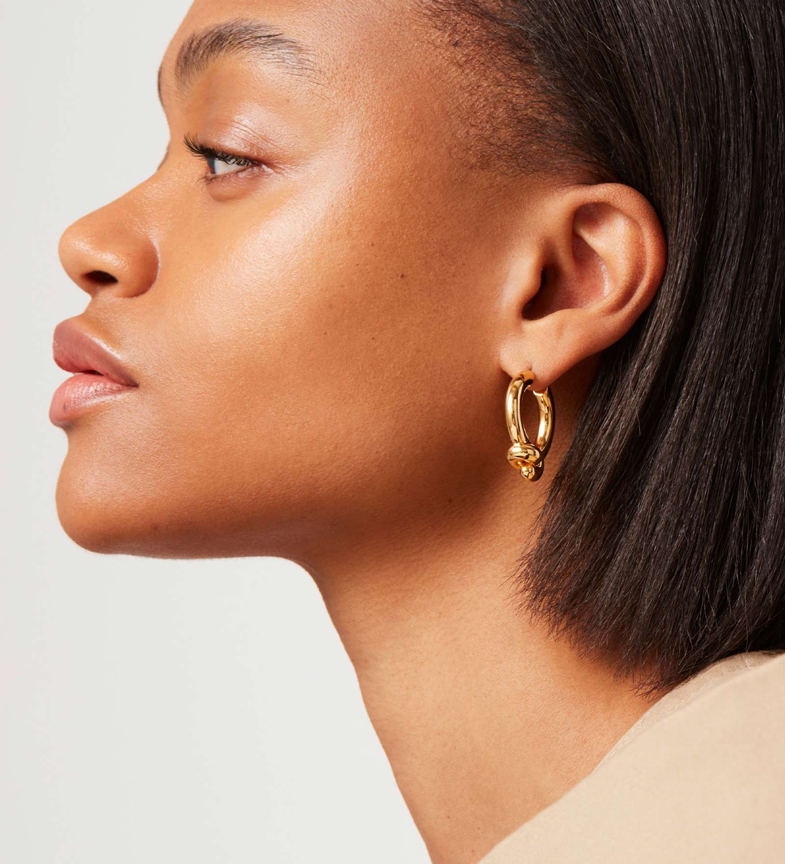 Jenny Bird-Maeve Hoop Earrings-Earrings-14k Gold Plated, White Pearl-Blue Ruby Jewellery-Vancouver Canada