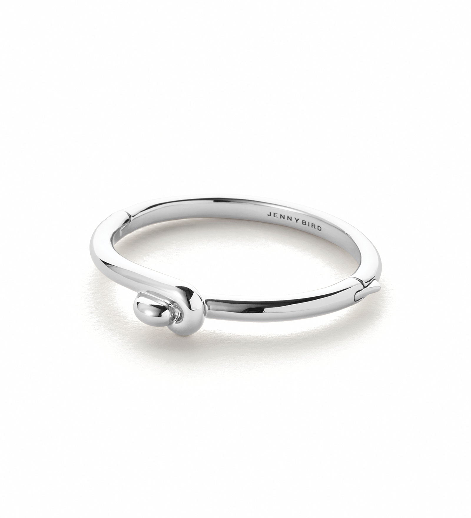 Jenny Bird-Maeve Bangle-Bracelets-Silver Plated, White Pearl-Blue Ruby Jewellery-Vancouver Canada