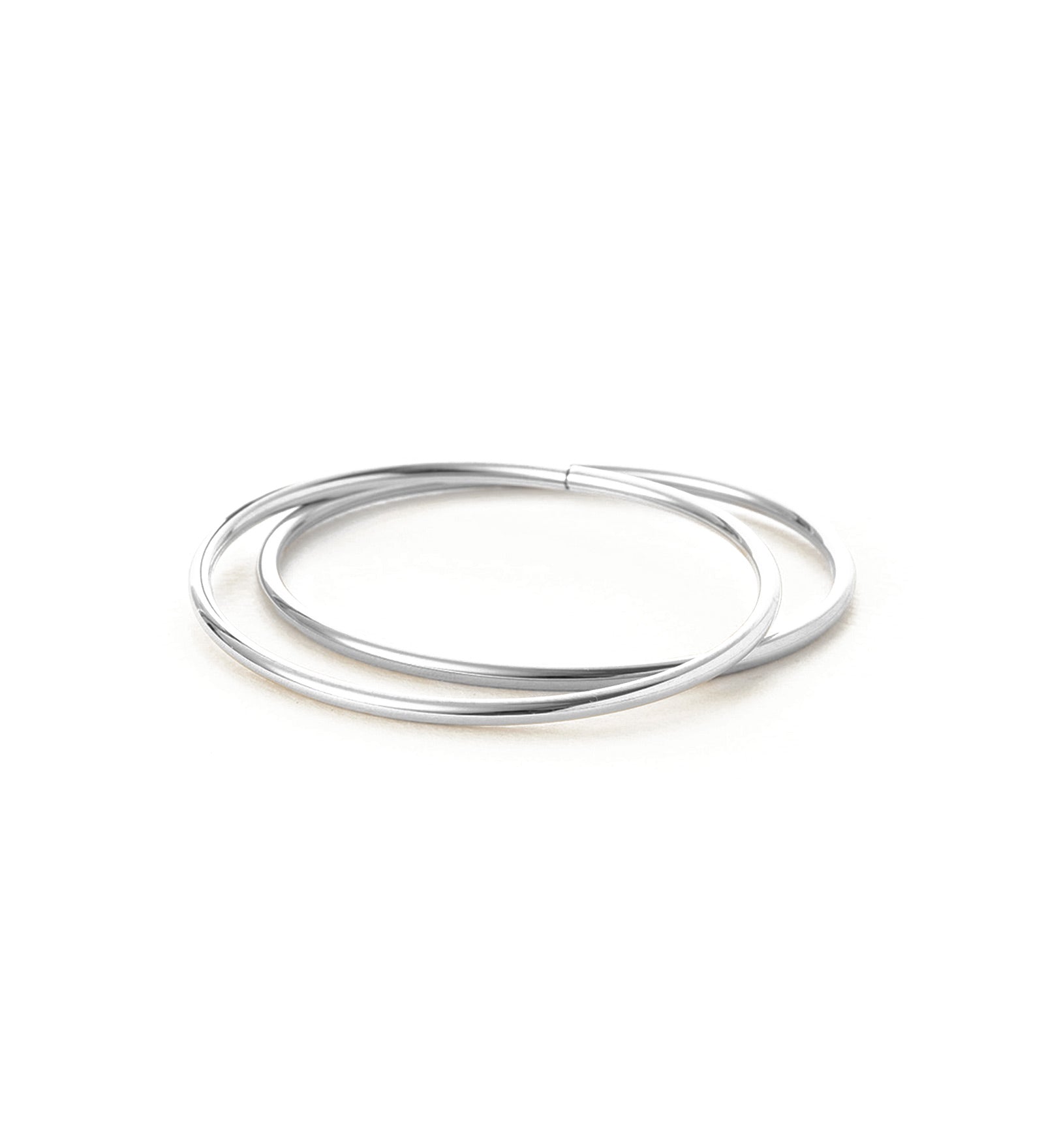 Jenny Bird-Dane Bangle Set-Bracelets-Platinum Plated Steel-Blue Ruby Jewellery-Vancouver Canada