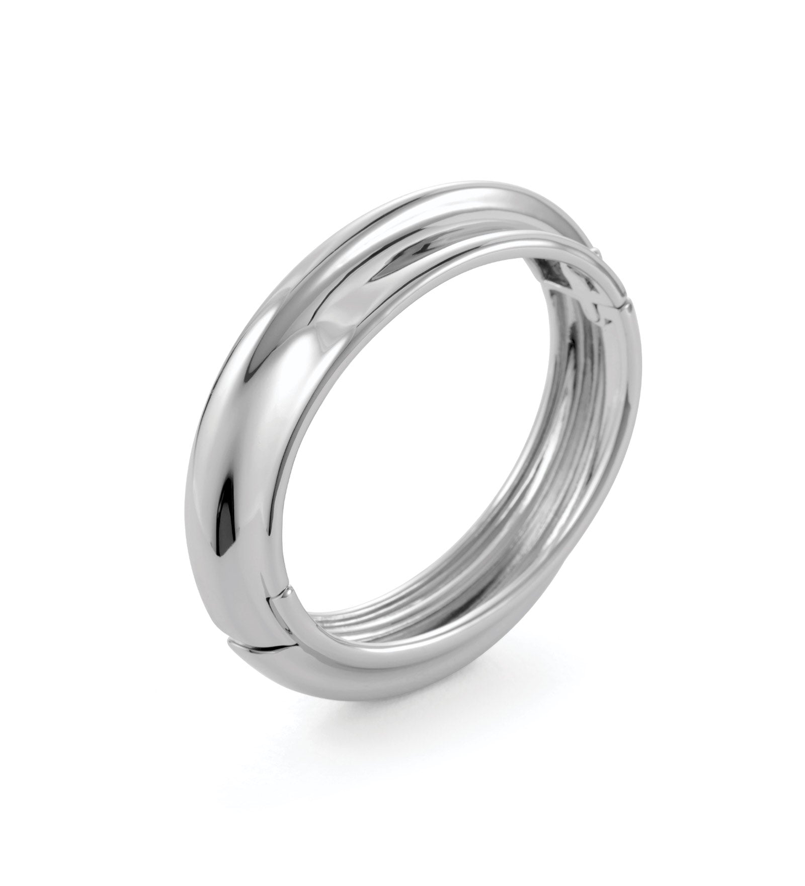 Lennon Bangle Silver Dipped Brass