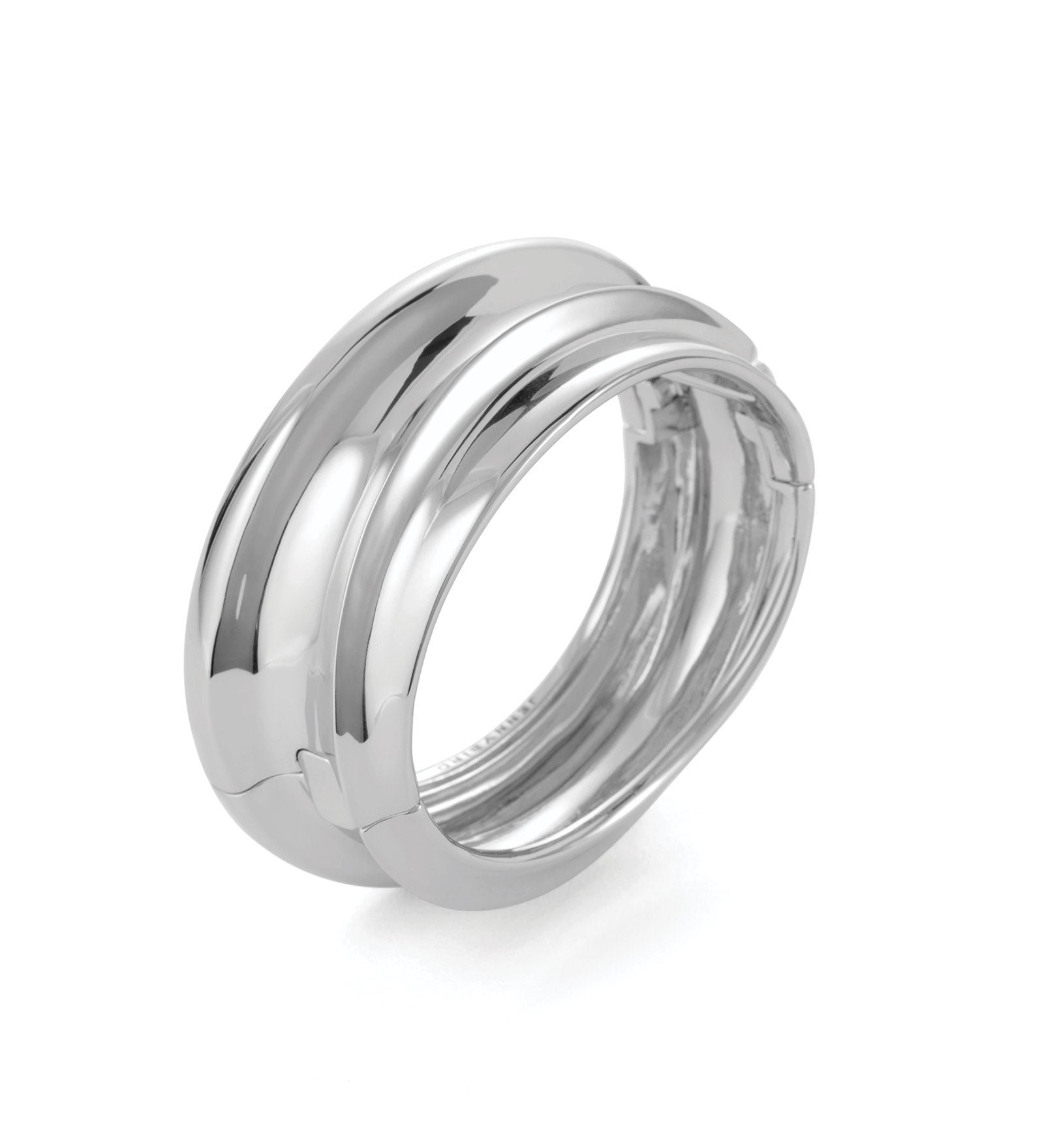 Lennon Mega Bangle Silver Dipped Brass