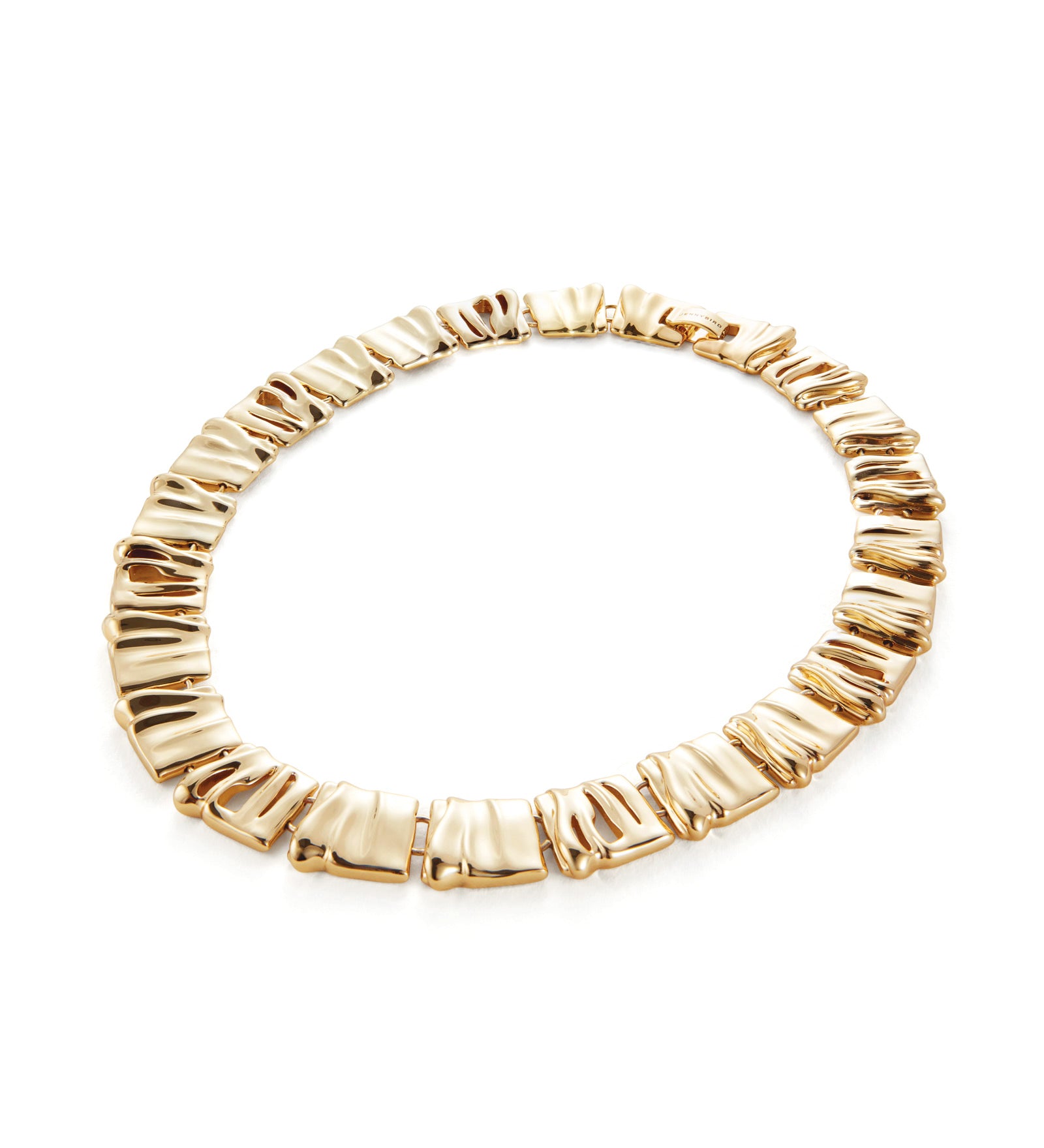 Jenny Bird-Sundra Collar-Necklaces-Gold Tone Dipped-Blue Ruby Jewellery-Vancouver Canada