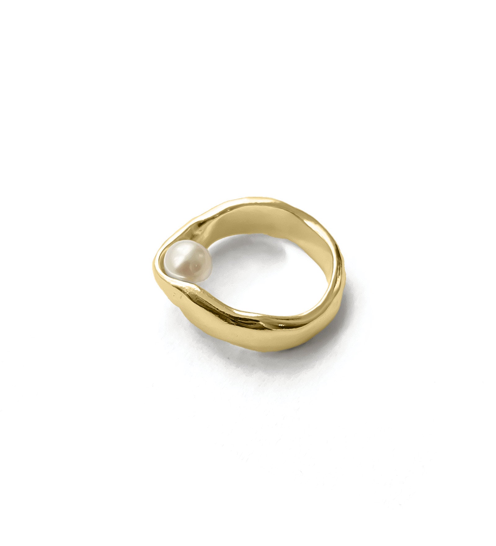 Kara Yoo-Hidden Ring-Rings-14k Gold Plated, White Pearl-6-Blue Ruby Jewellery-Vancouver Canada