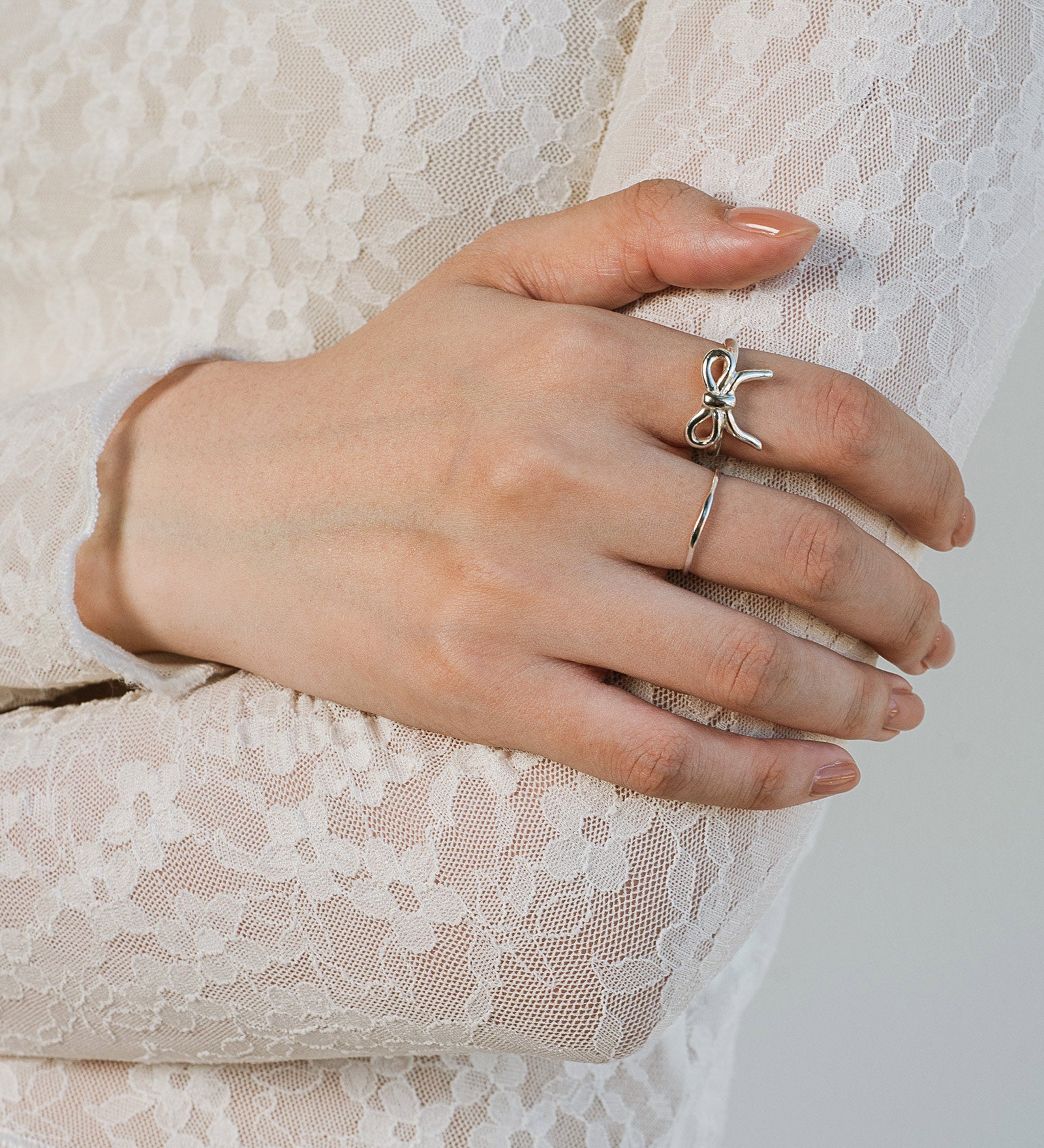 Maisie Ring Sterling Silver, White Pearl / 3