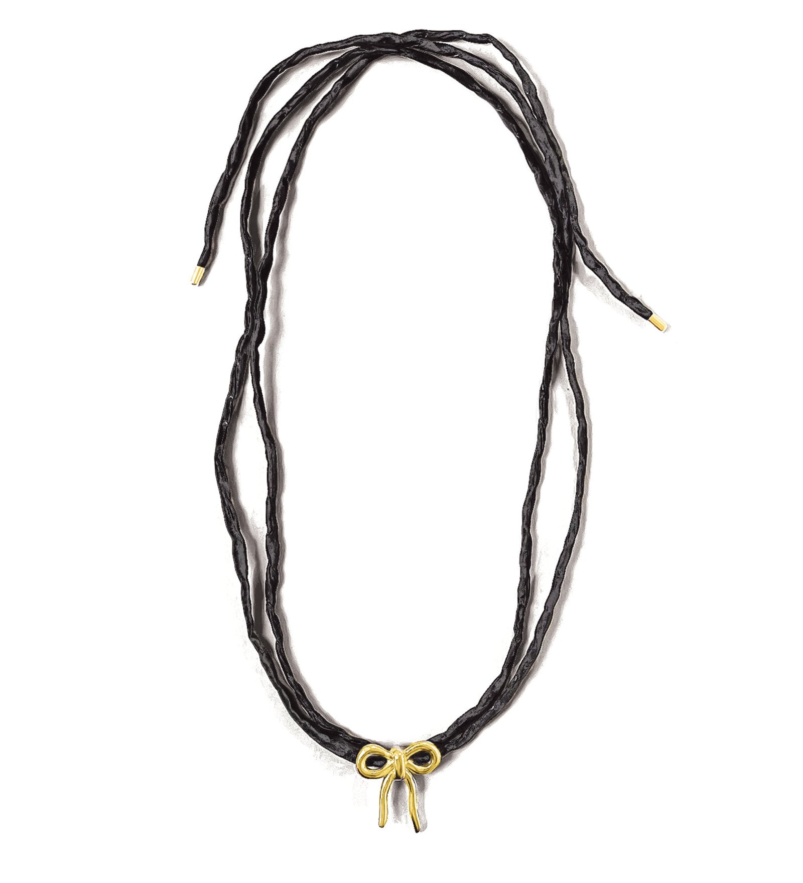 Kara Yoo-Maisie Necklace-Necklaces-14k Gold Plated, Black Silk-Blue Ruby Jewellery-Vancouver Canada