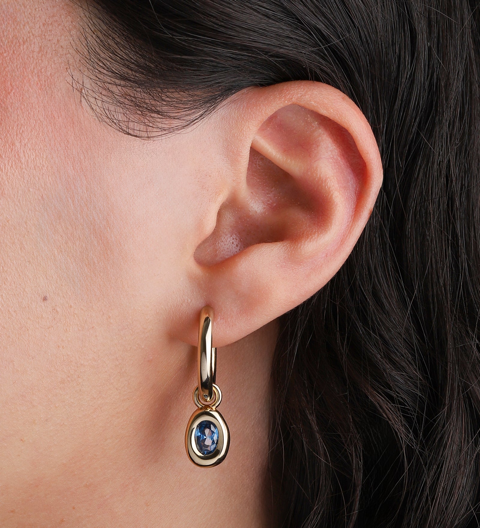 Kara Yoo-Ami Hoops-Earrings-Blue Ruby Jewellery-Vancouver Canada