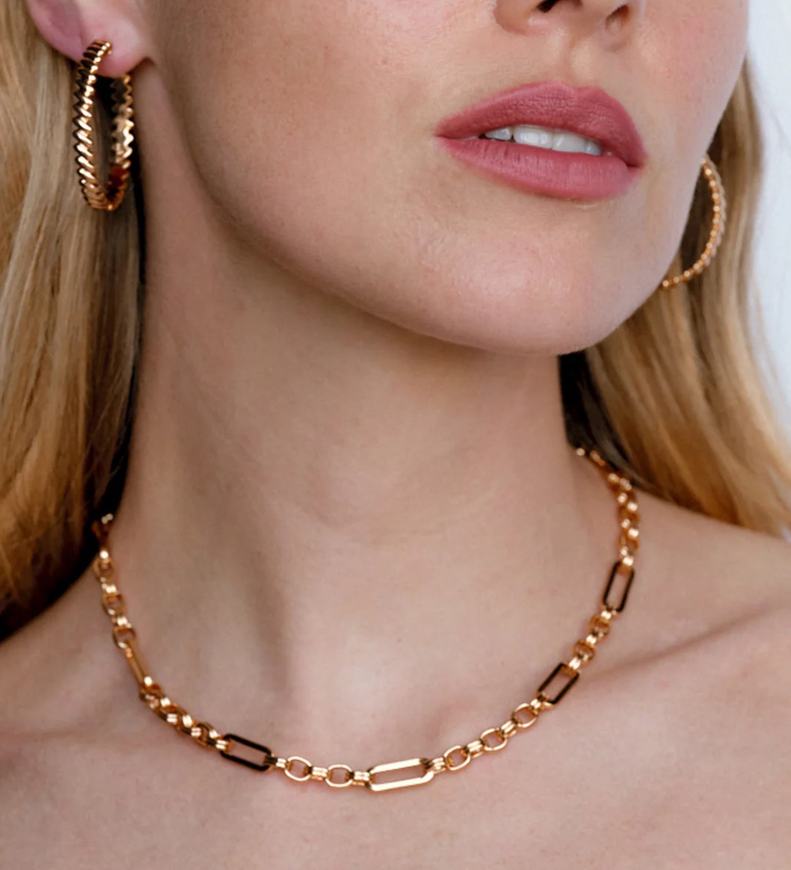 Luv AJ-Charlotte Link Chain Necklace-Necklaces-Blue Ruby Jewellery-Vancouver Canada