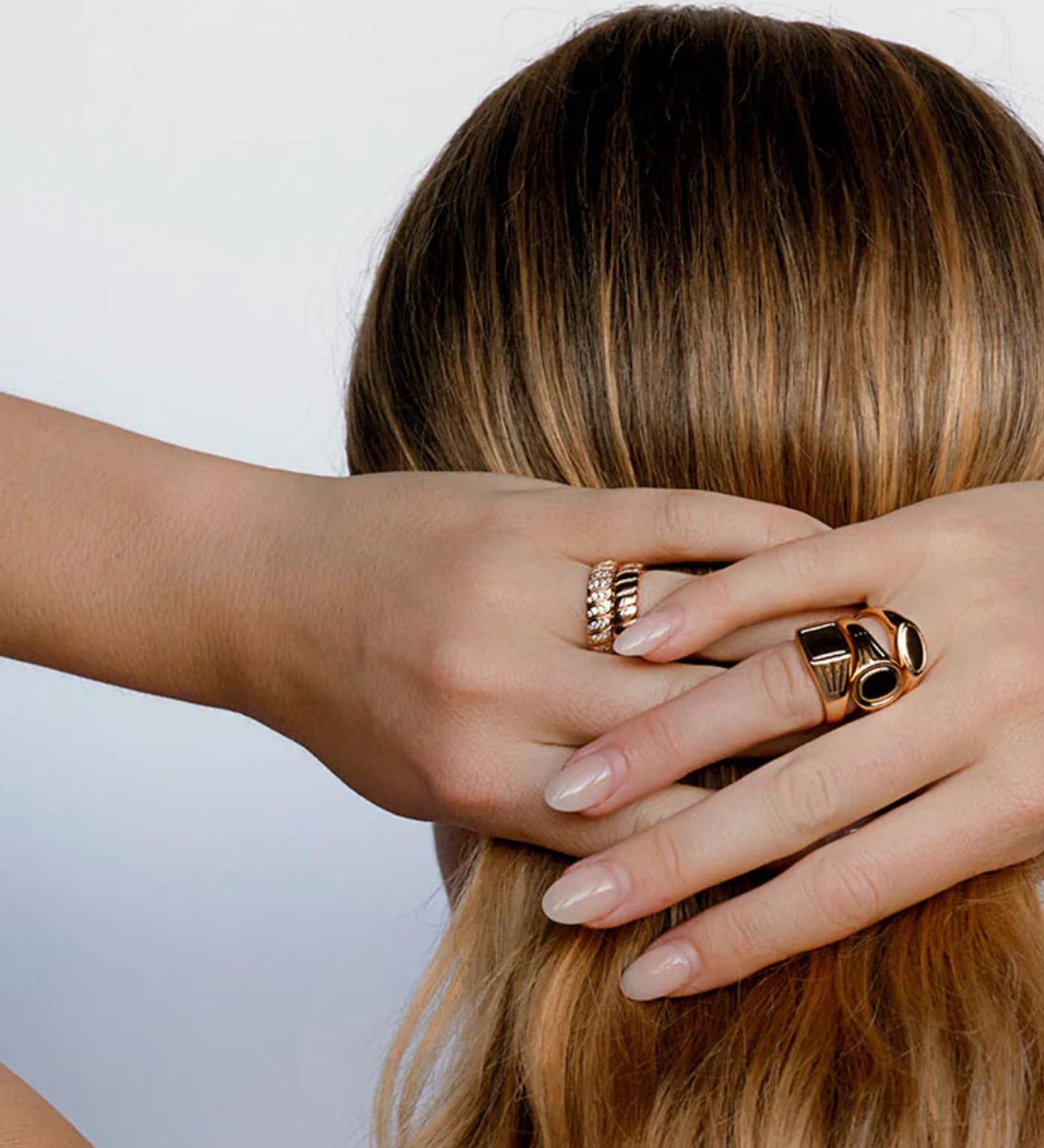 Luv AJ-Snake Chain Ring Set-Rings-Blue Ruby Jewellery-Vancouver Canada