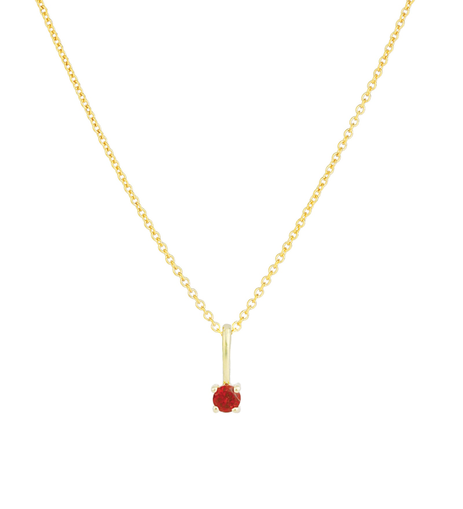 Leah Alexandra-Birthstone Pendant Necklace-Necklaces-14k Gold Vermeil, 14k Gold Filled, Garnet - January-Blue Ruby Jewellery-Vancouver Canada