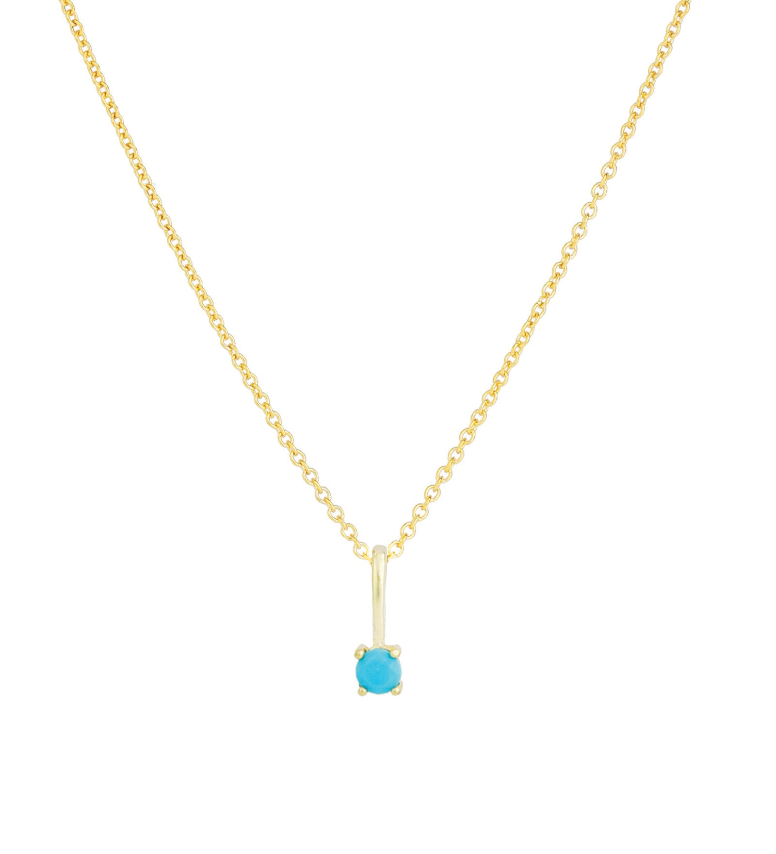 Leah Alexandra-Birthstone Pendant Necklace-Necklaces-14k Gold Vermeil, 14k Gold Filled, Turquoise - December-Blue Ruby Jewellery-Vancouver Canada
