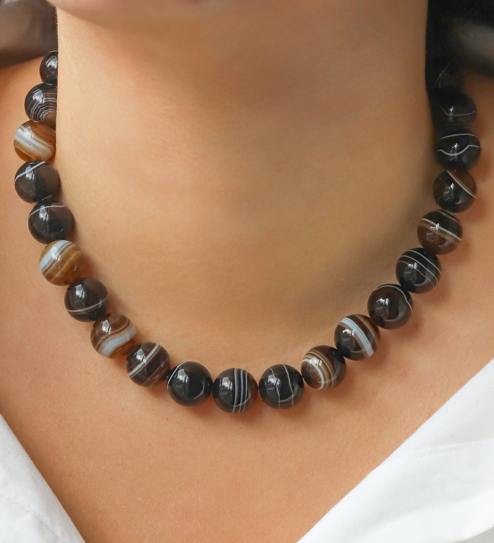 Lunita Luz-Chunky Beaded Necklace | 14mm-Necklaces-Blue Ruby Jewellery-Vancouver Canada