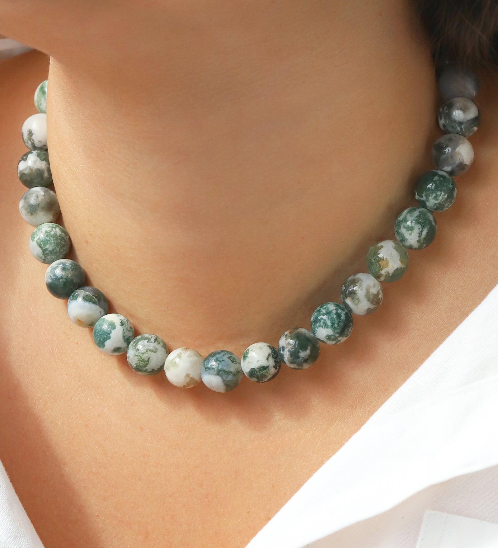 Lunita Luz-Chunky Beaded Necklace | 12mm-Necklaces-Blue Ruby Jewellery-Vancouver Canada