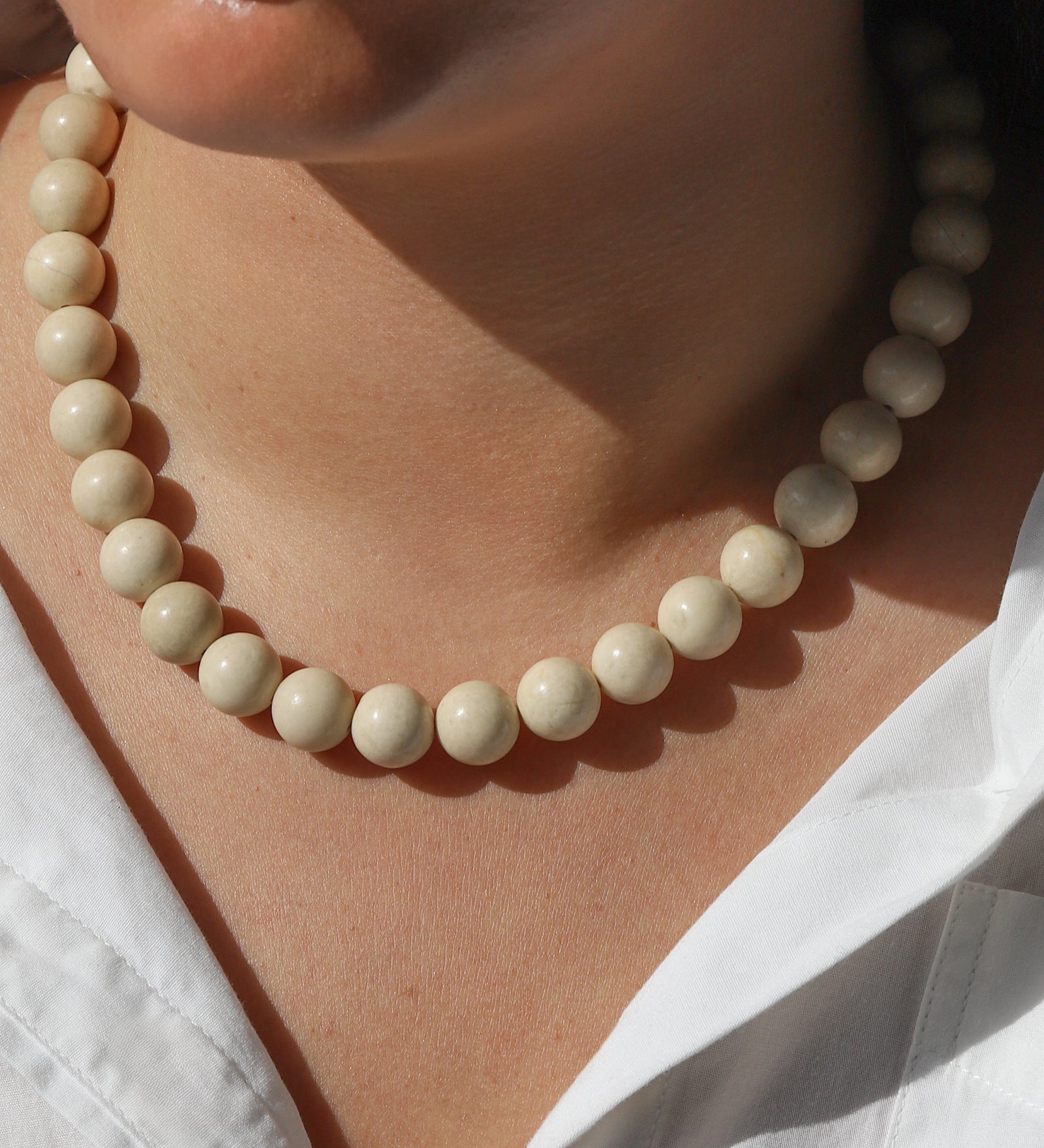 Lunita Luz-Chunky Beaded Necklace | 12mm-Necklaces-Blue Ruby Jewellery-Vancouver Canada