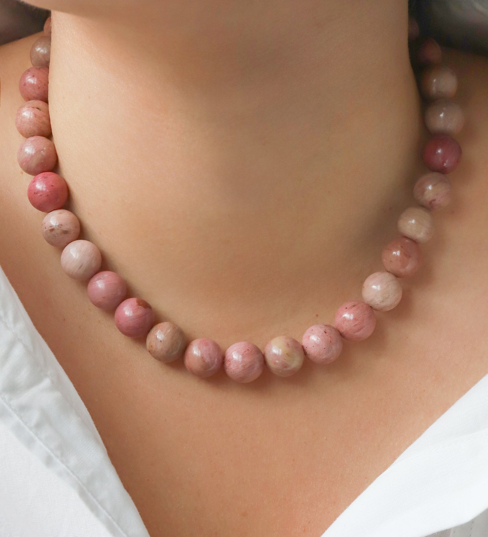 Lunita Luz-Chunky Beaded Necklace | 12mm-Necklaces-Blue Ruby Jewellery-Vancouver Canada
