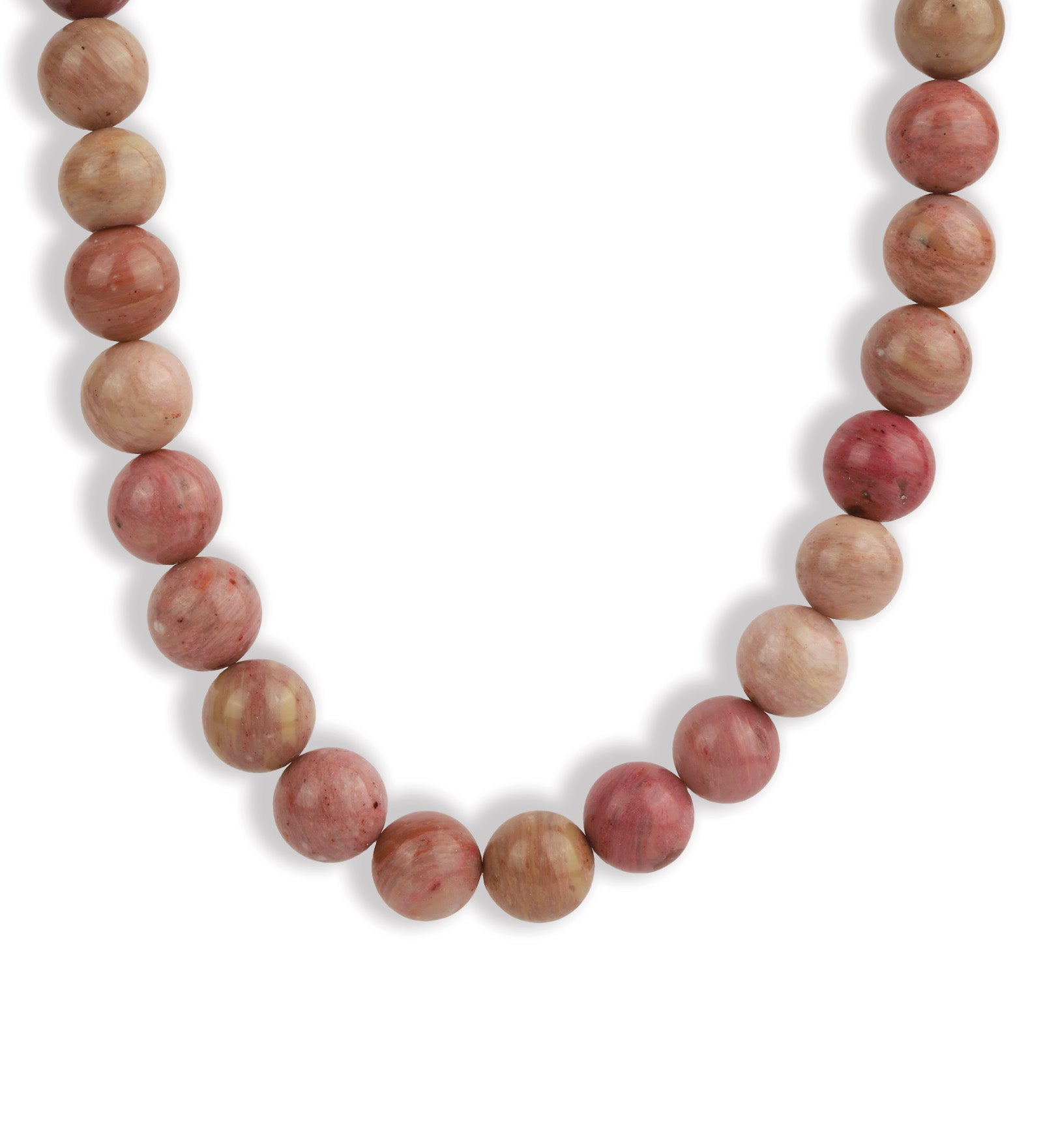 Lunita Luz-Chunky Beaded Necklace | 12mm-Necklaces-Gold, Rhodonite-Blue Ruby Jewellery-Vancouver Canada