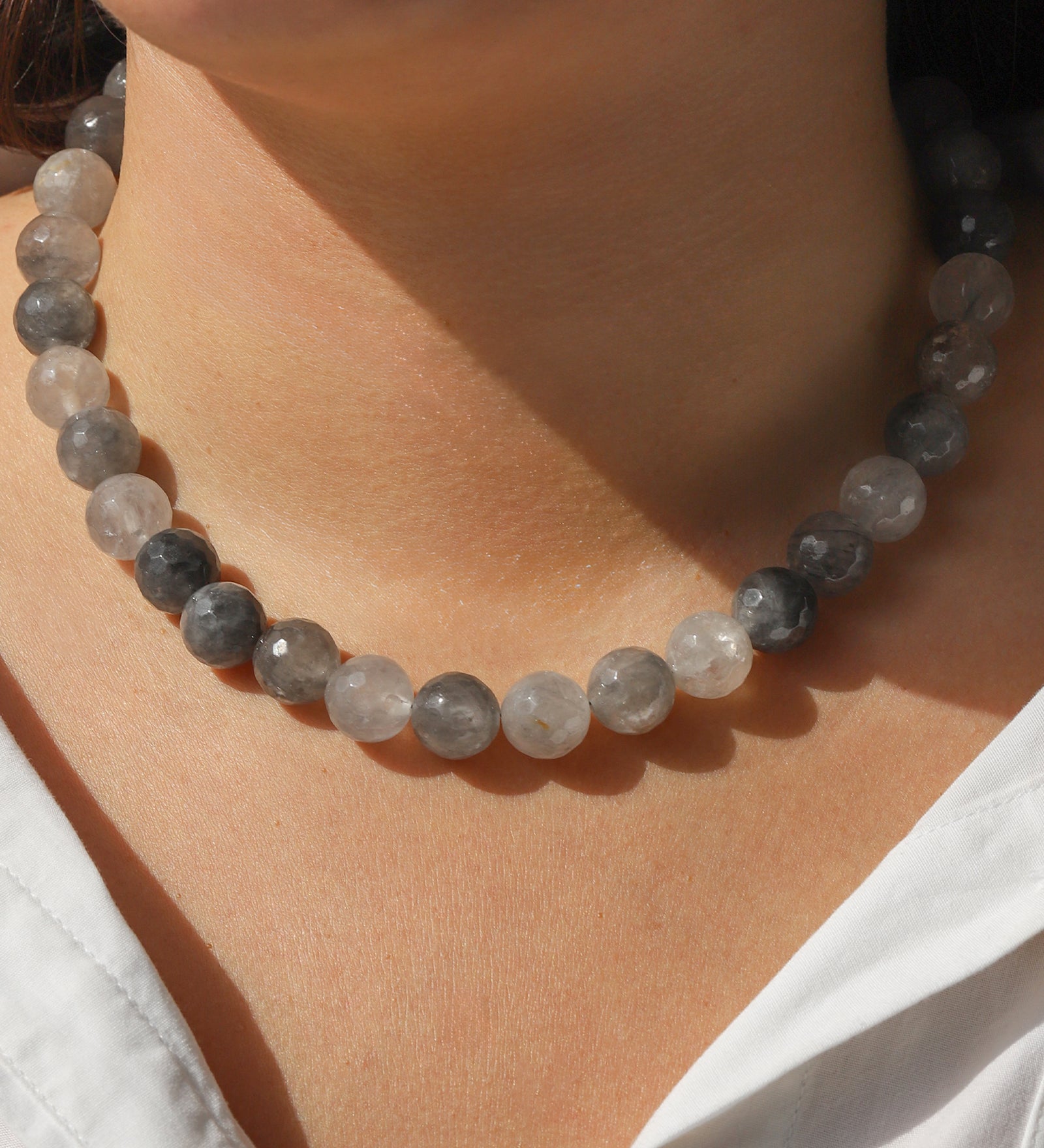 Lunita Luz-Chunky Beaded Necklace | 12mm-Necklaces-Blue Ruby Jewellery-Vancouver Canada